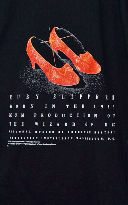 VINTAGE 90s Wizard Of Oz Ruby Slippers T-Shirt resellum 