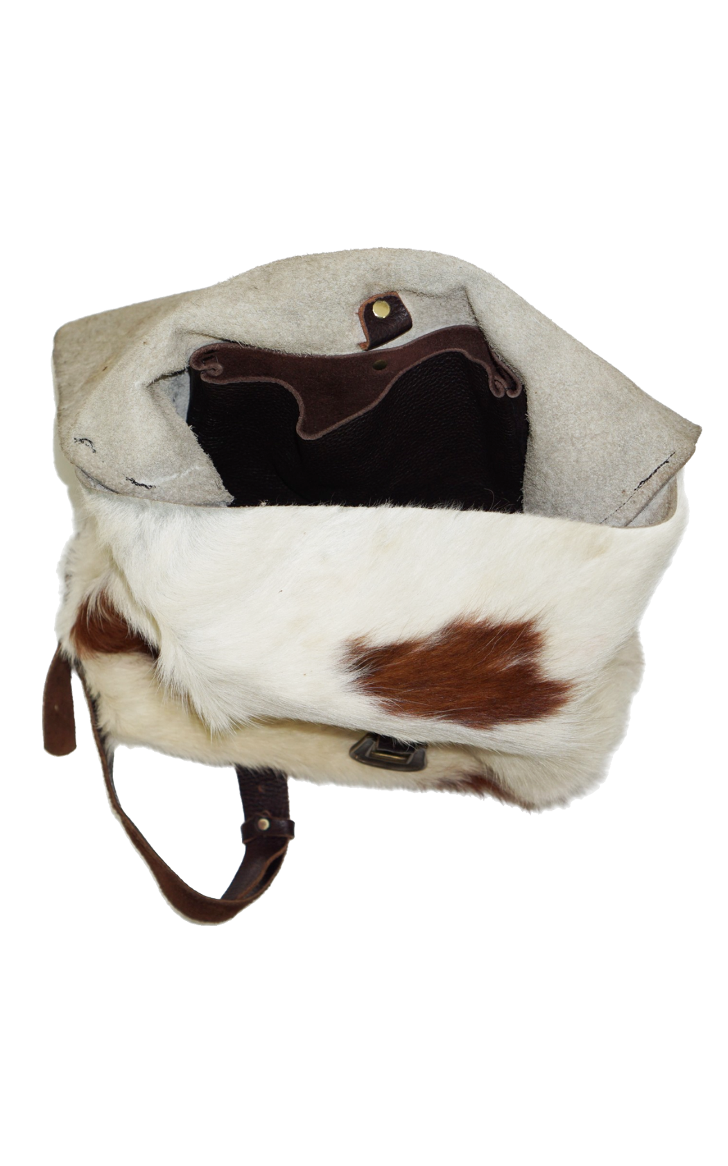 VINTAGE Custom Handmade Cowhide Fur Backpack resellum
