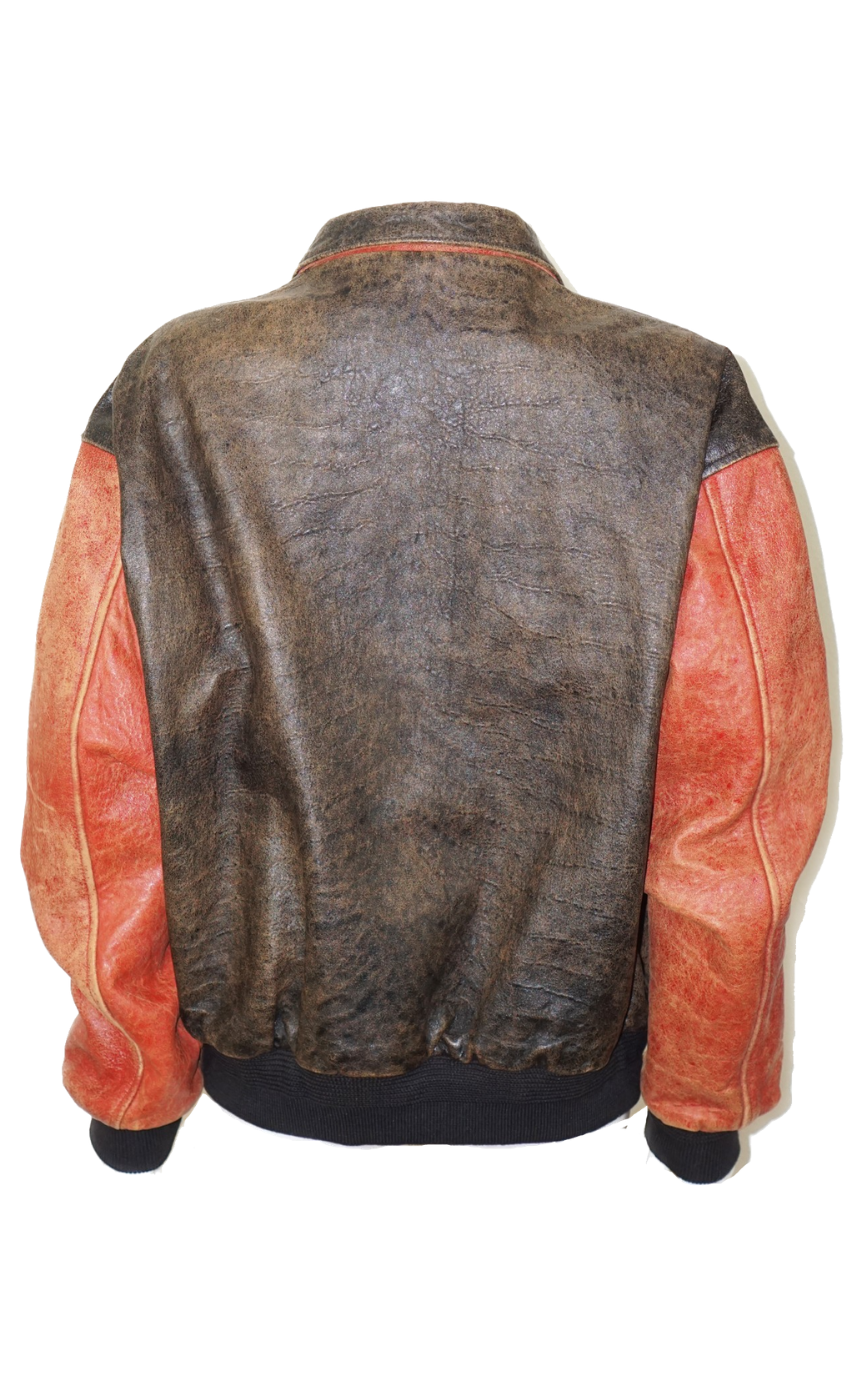 VINTAGE Tony Novak Distressed Leather Jacket
