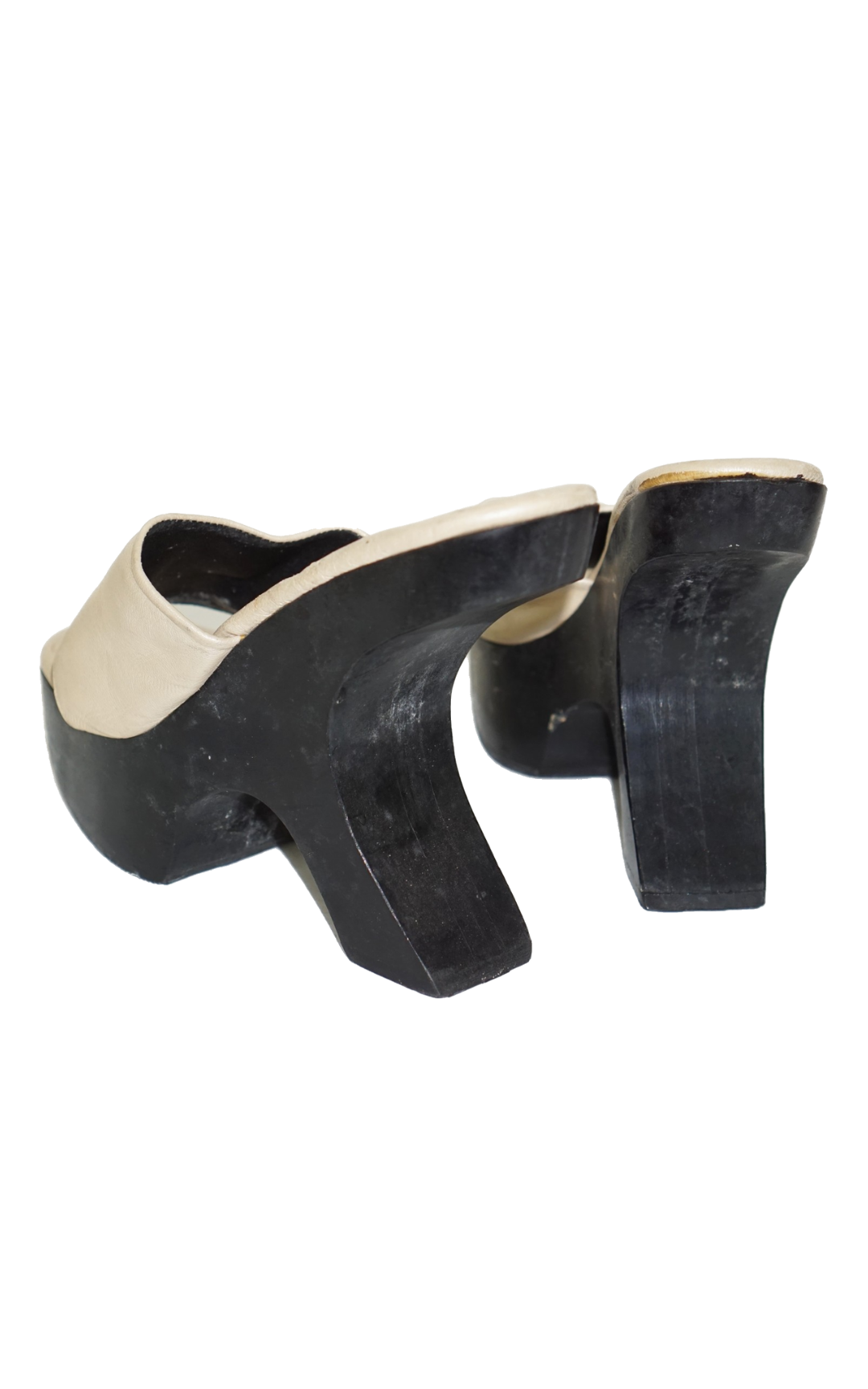 VINTAGE Vis A Vie Wooden Platform Sandals