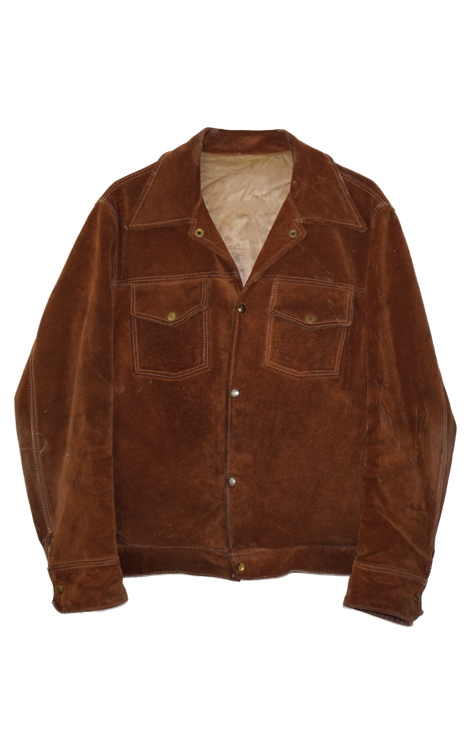 VINTAGE 70s Brown Suede Leather Jacket