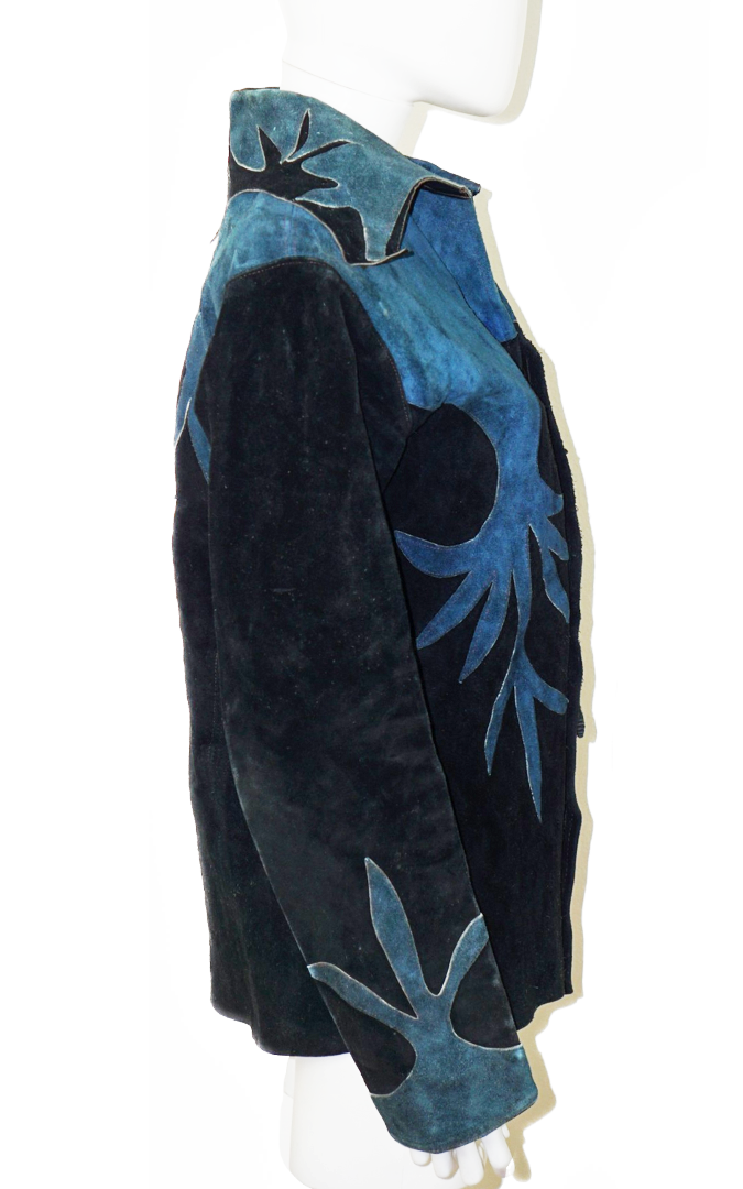 VINTAGE 70s Custom Flame Leather Jacket