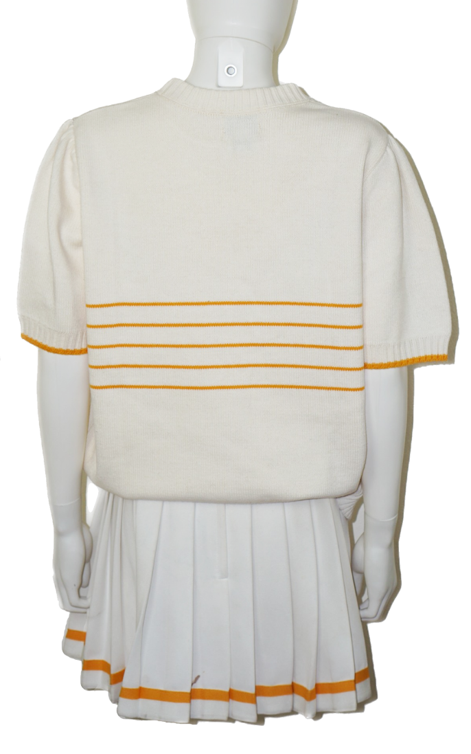 VINTAGE Cheerleader Song Girl Sweater Skirt Set