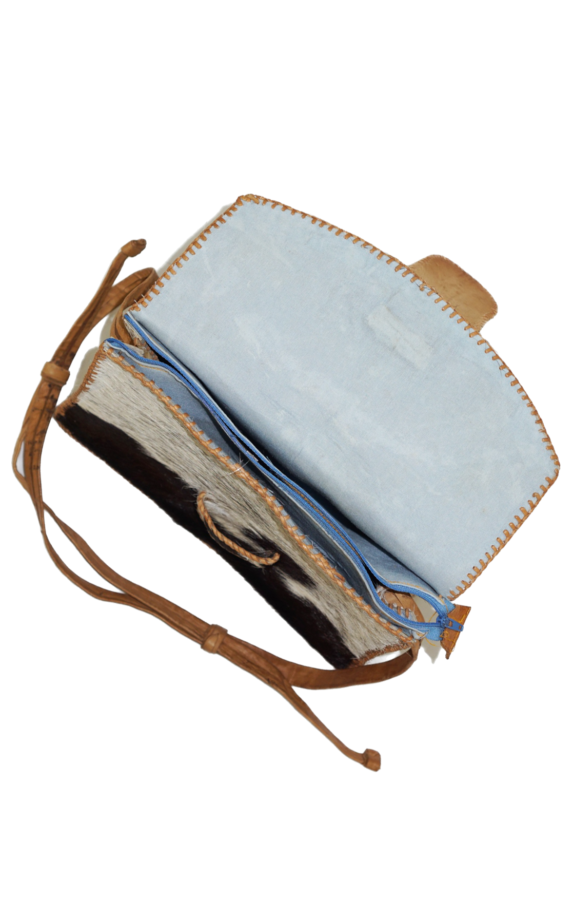 VINTAGE Custom Handmade Cowhide Fur Purse resellum