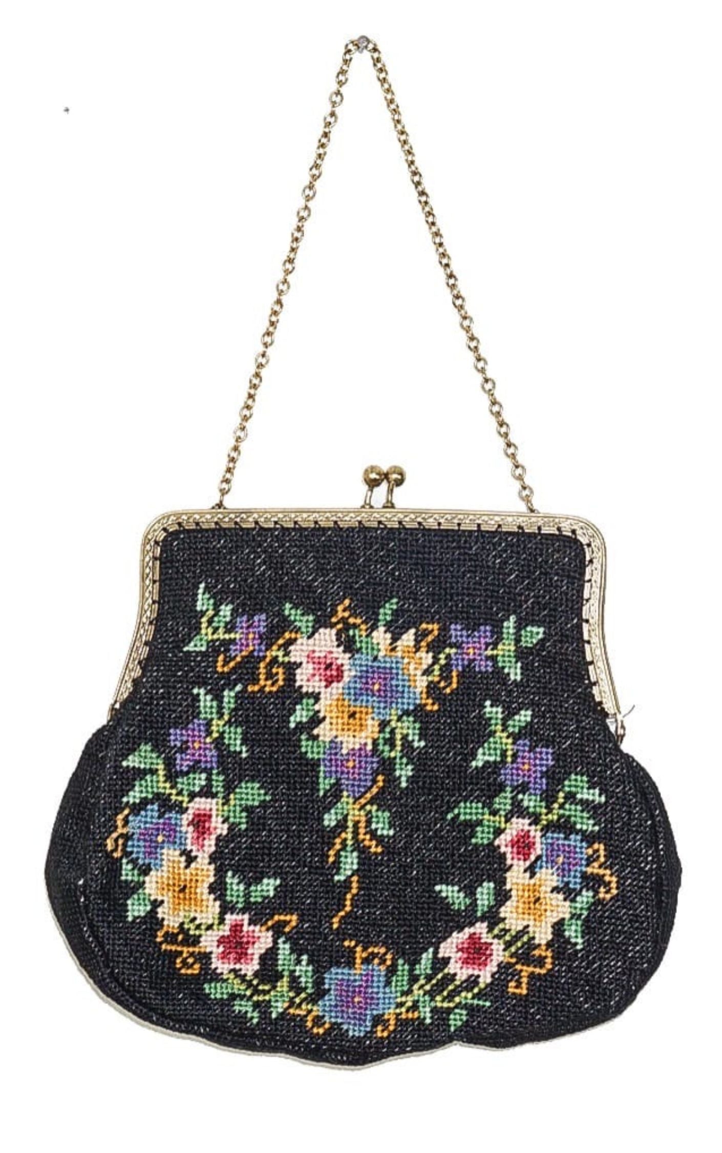 VINTAGE Embroidered Antique Purse