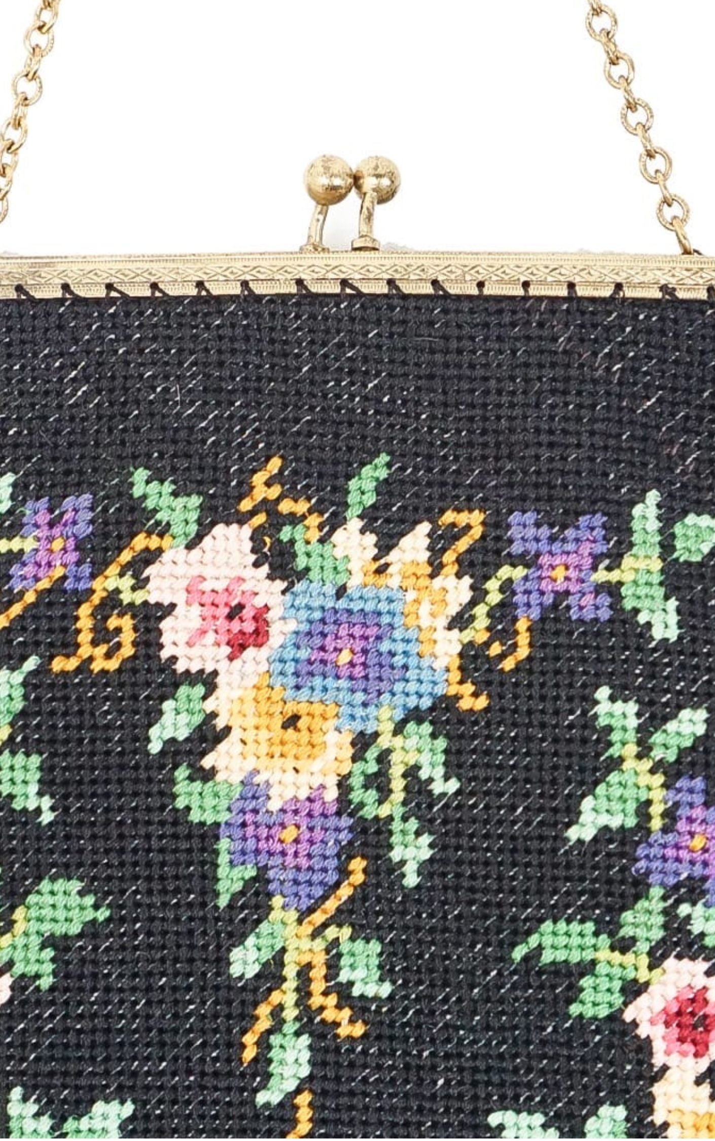 VINTAGE Embroidered Antique Purse