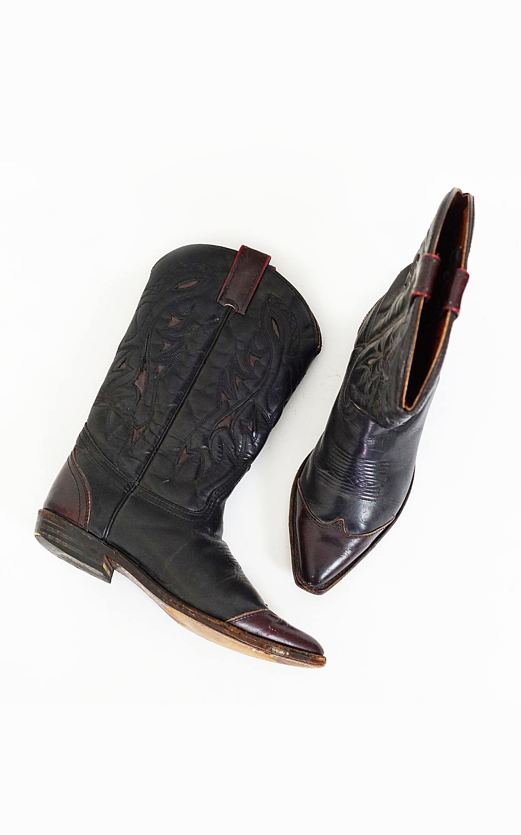 VINTAGE Leather Cowboy Boots