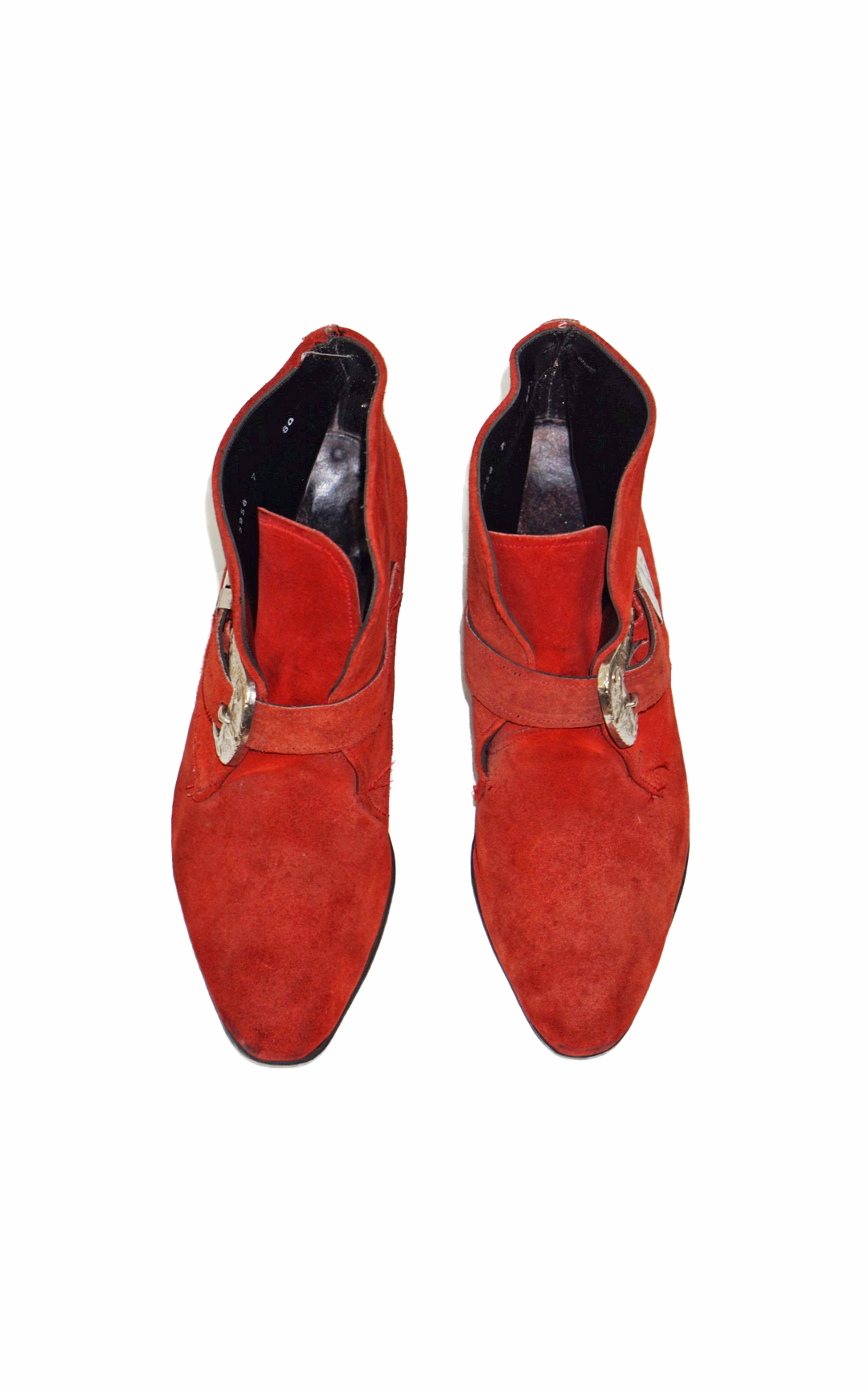 VINTAGE Red Suede Western Wesley Boots