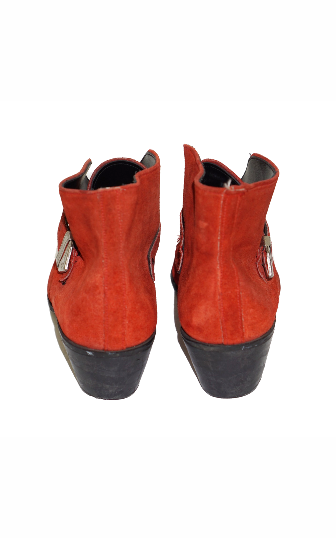 VINTAGE Red Suede Western Wesley Boots