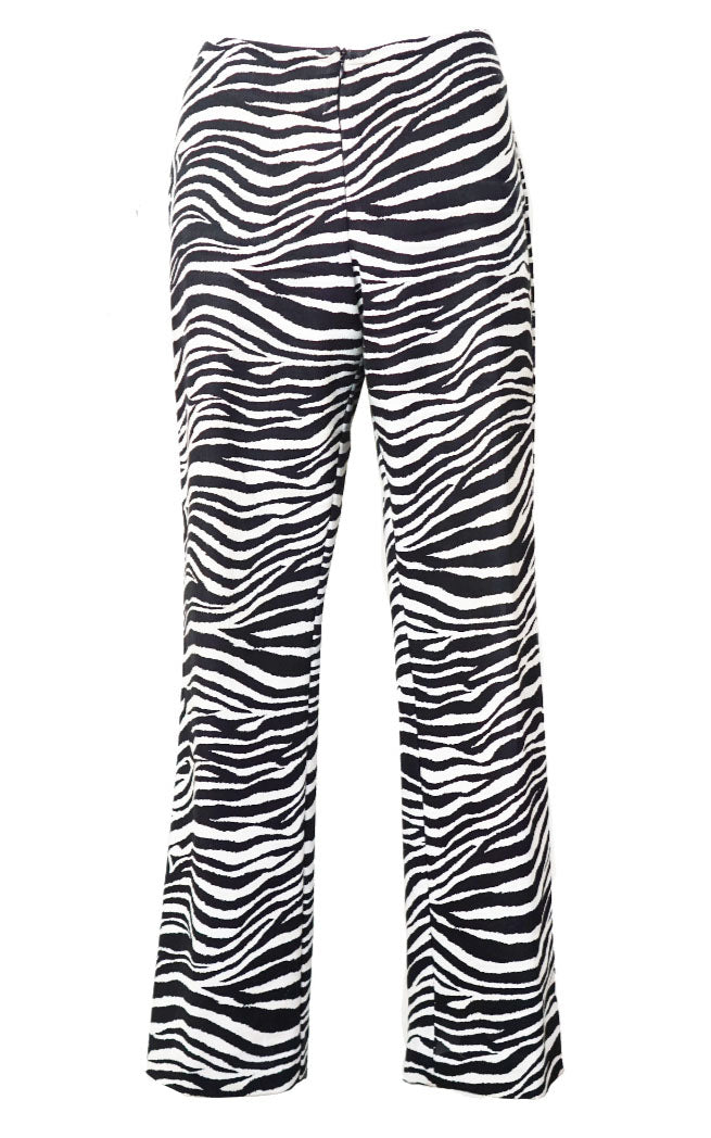 VINTAGE Zebra Print Straight Pants