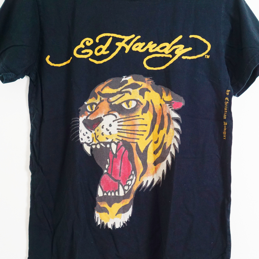 ED HARDY Tiger Graphic T-Shirt