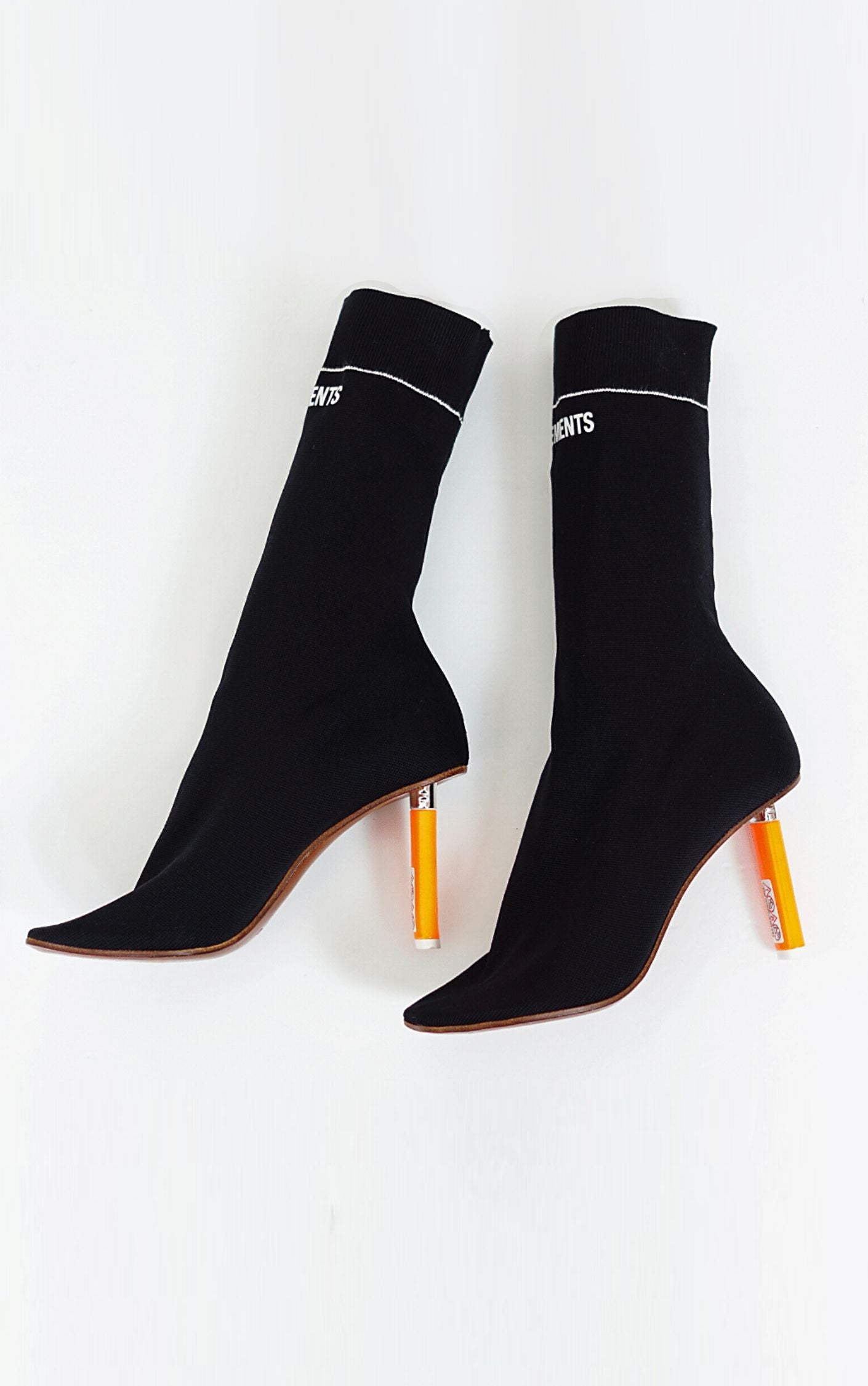 VETEMENTS Black Sock Ankle Boots