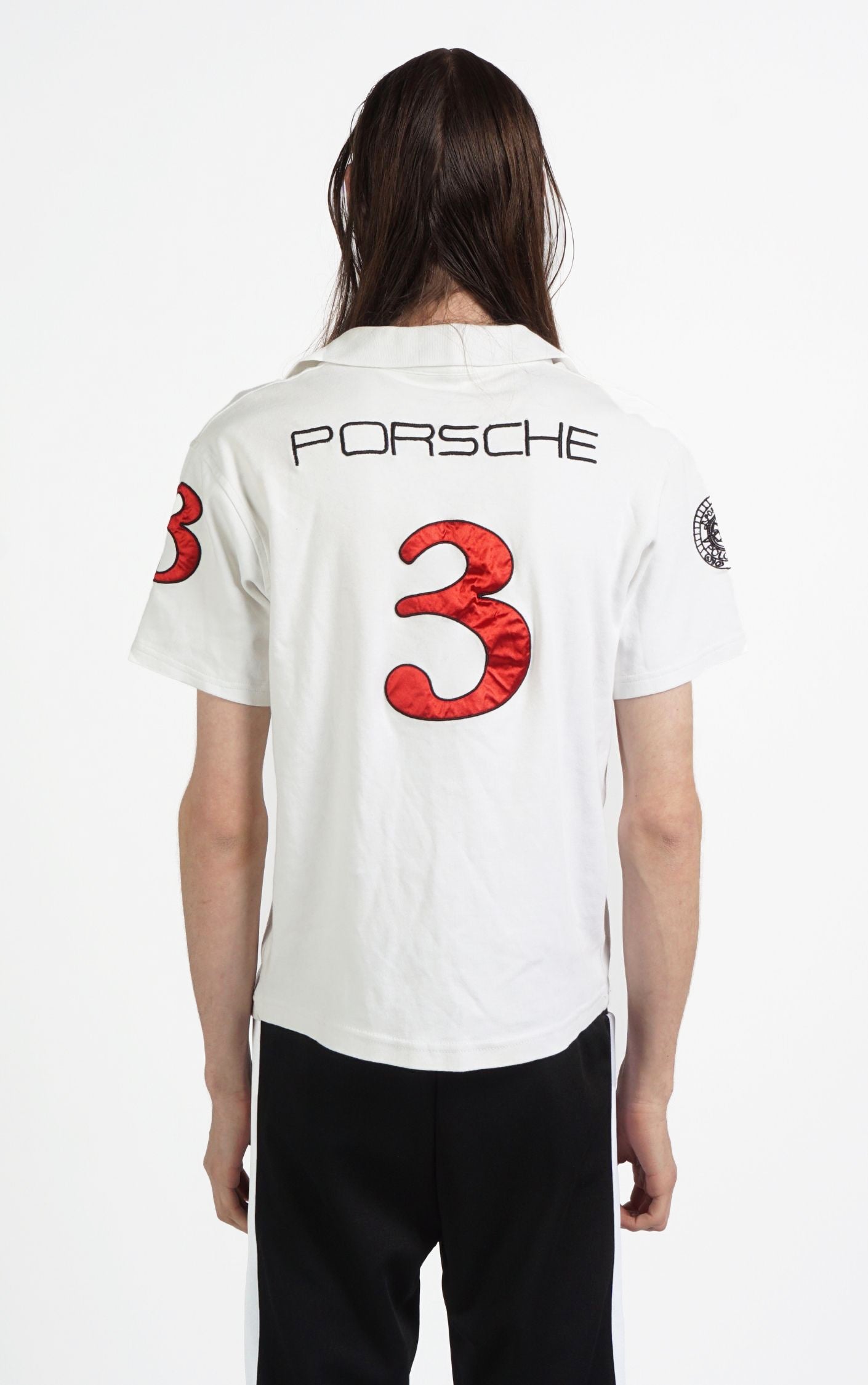 Y2K Porsche Logo Collared Polo T-Shirt resellum