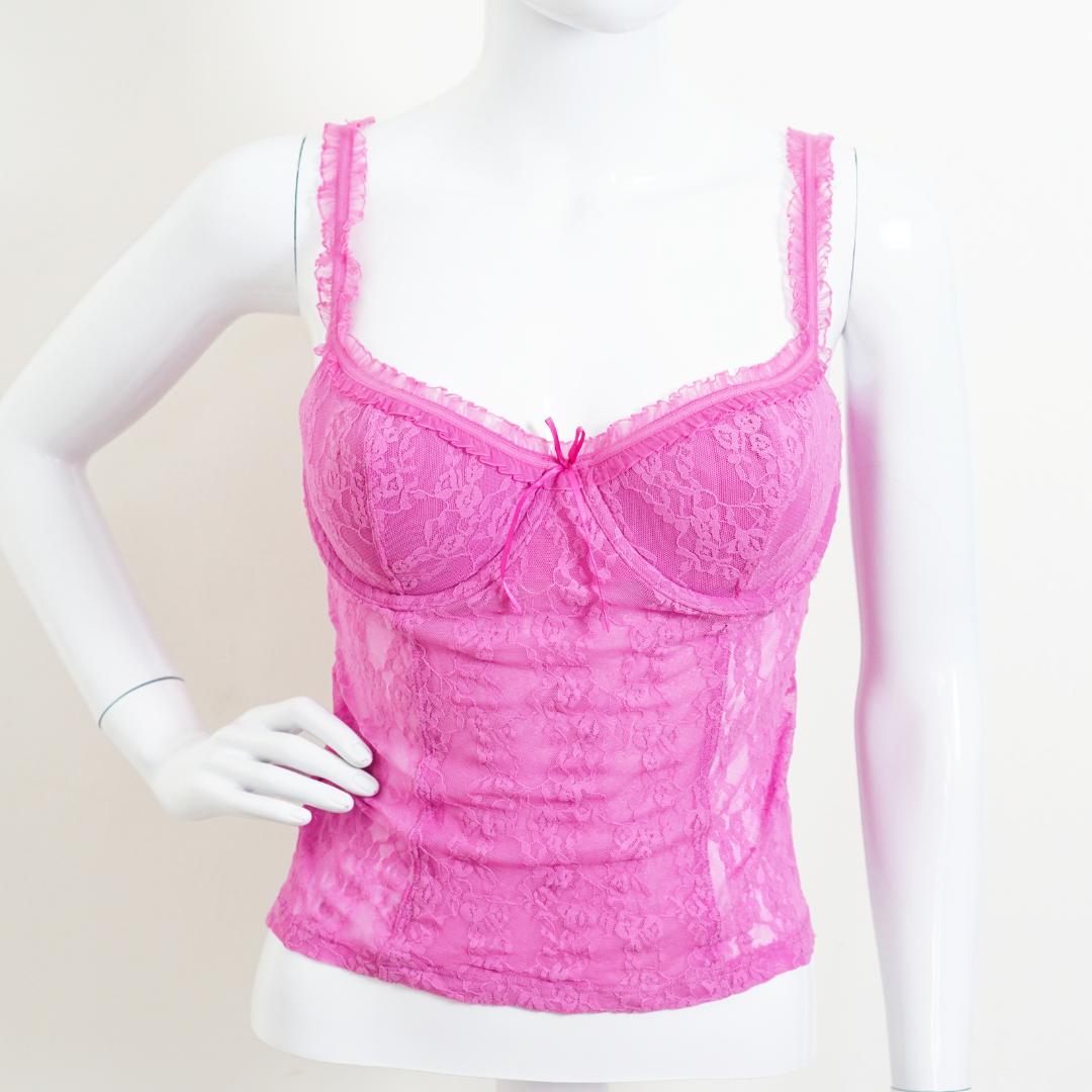 VICTORIA'S SECRET Pink Lace Cami Top by Click On Trend