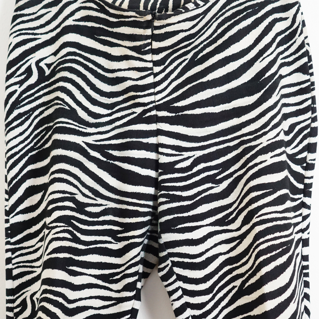 VINTAGE Zebra Print Straight Pants by Click On Trend