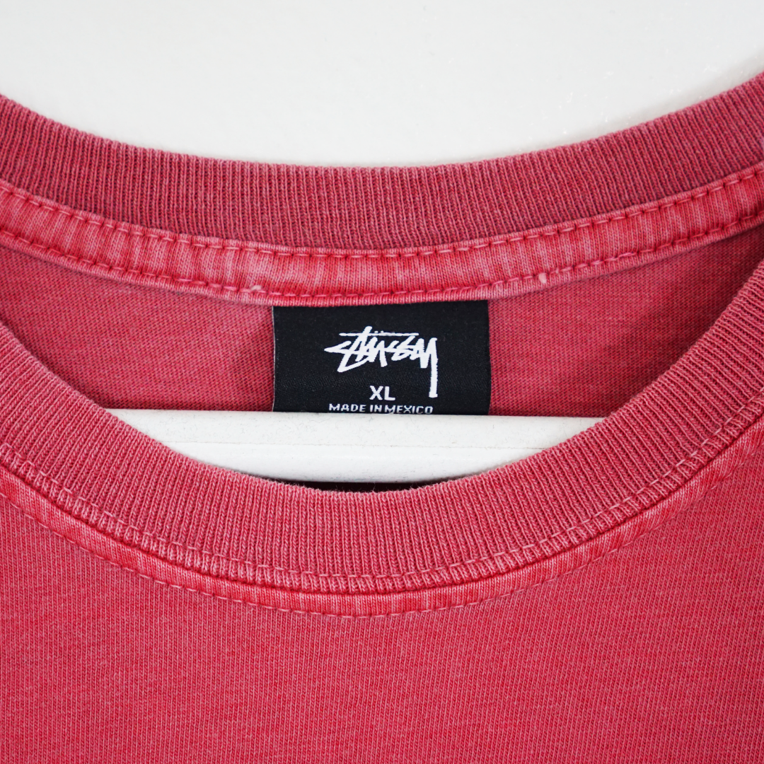 STUSSY Red Logo Sleeveless T-Shirt by Click On Trend