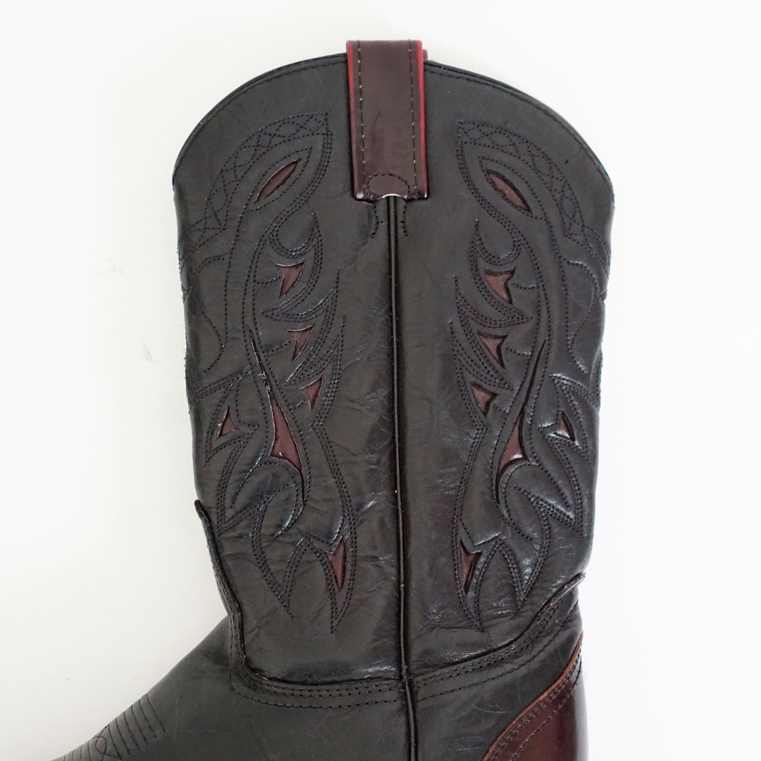 VINTAGE Leather Cowboy Boots by Click On Trend
