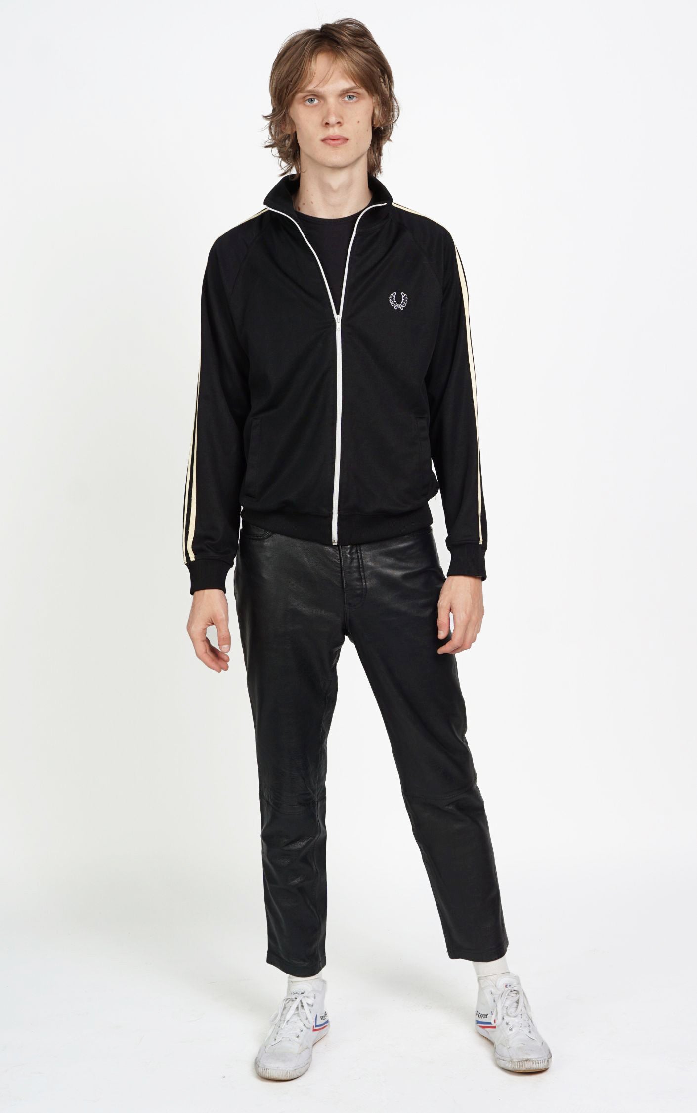FRED PERRY Vintage Logo Zip Up Jersey Track Jacket resellum