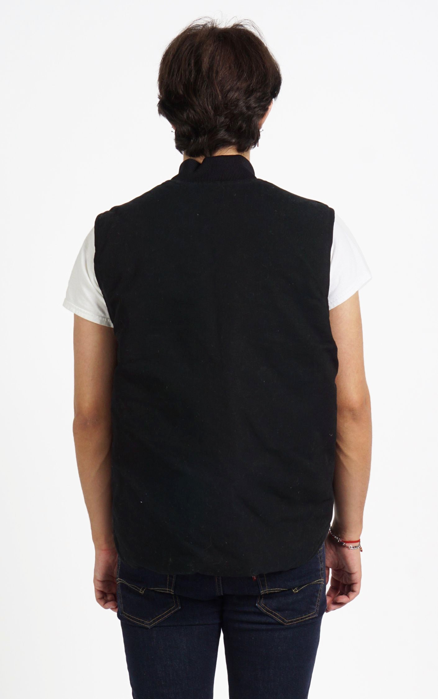 CARHARTT Logo Black Workwear Cotton Zip Up Vest resellum