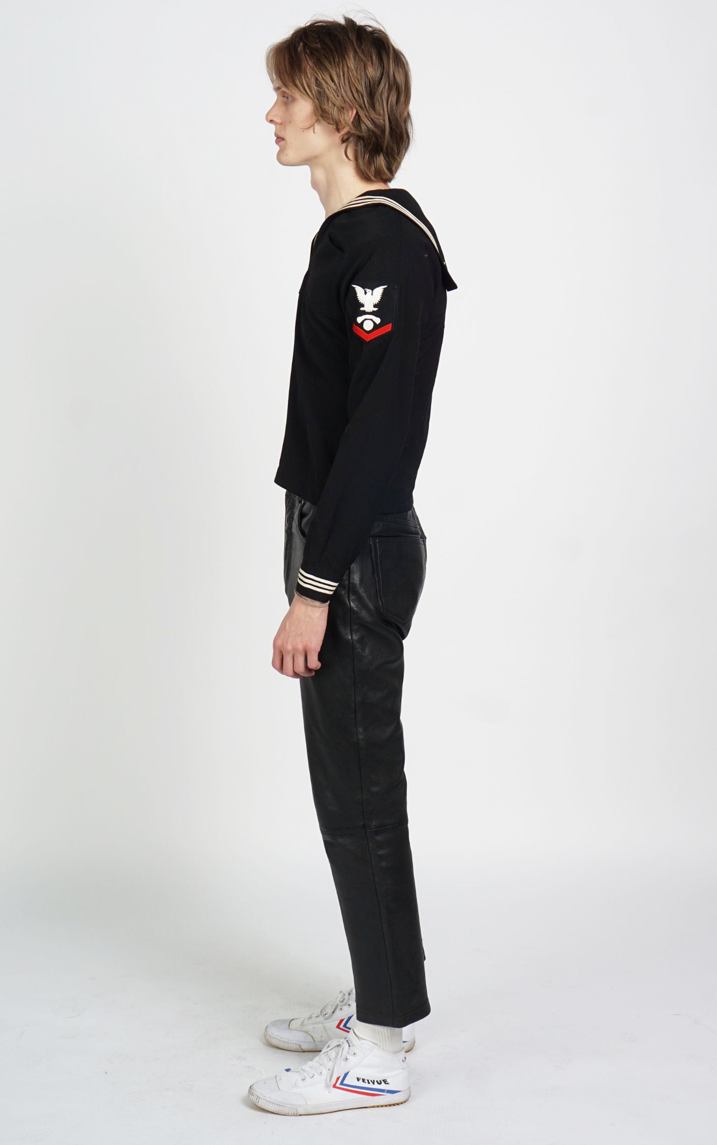 VINTAGE Sailor Military Black Eagle Patch Shirt resellum