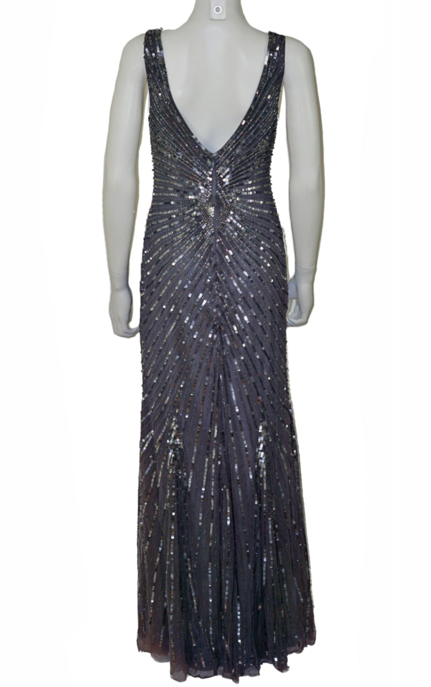 AIDAN MATTOX Embellished Sequin Maxi Dress resellum