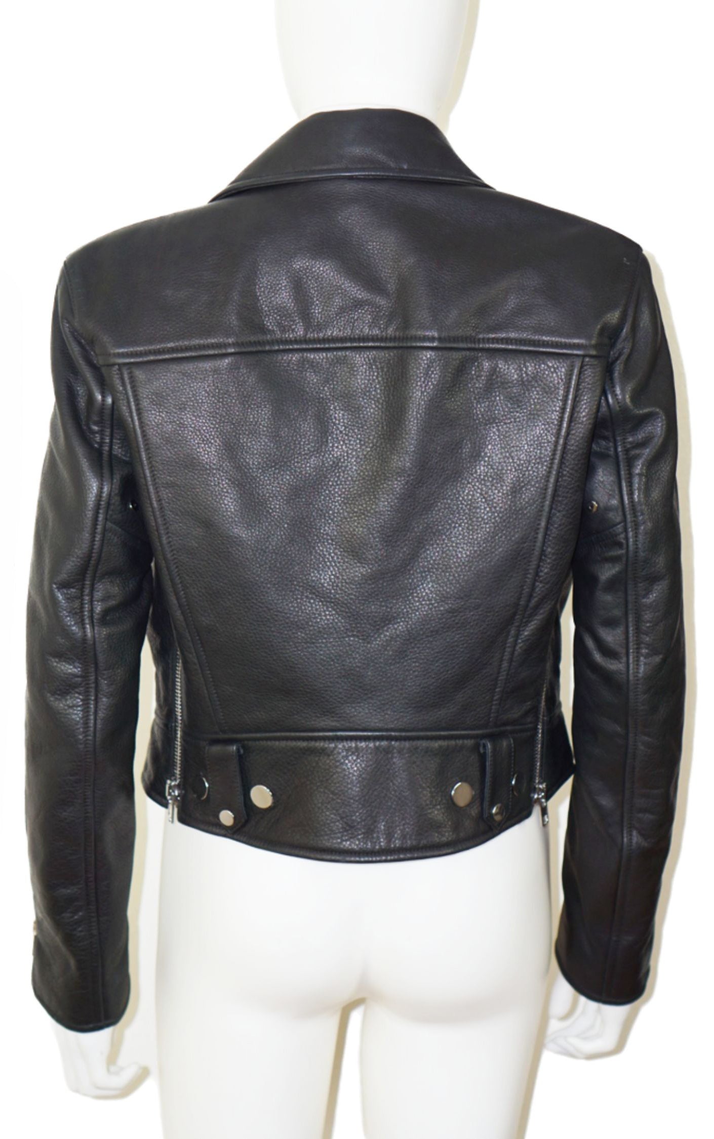 ALEXANDER WANG Snap Cropped Moto Jacket resellum