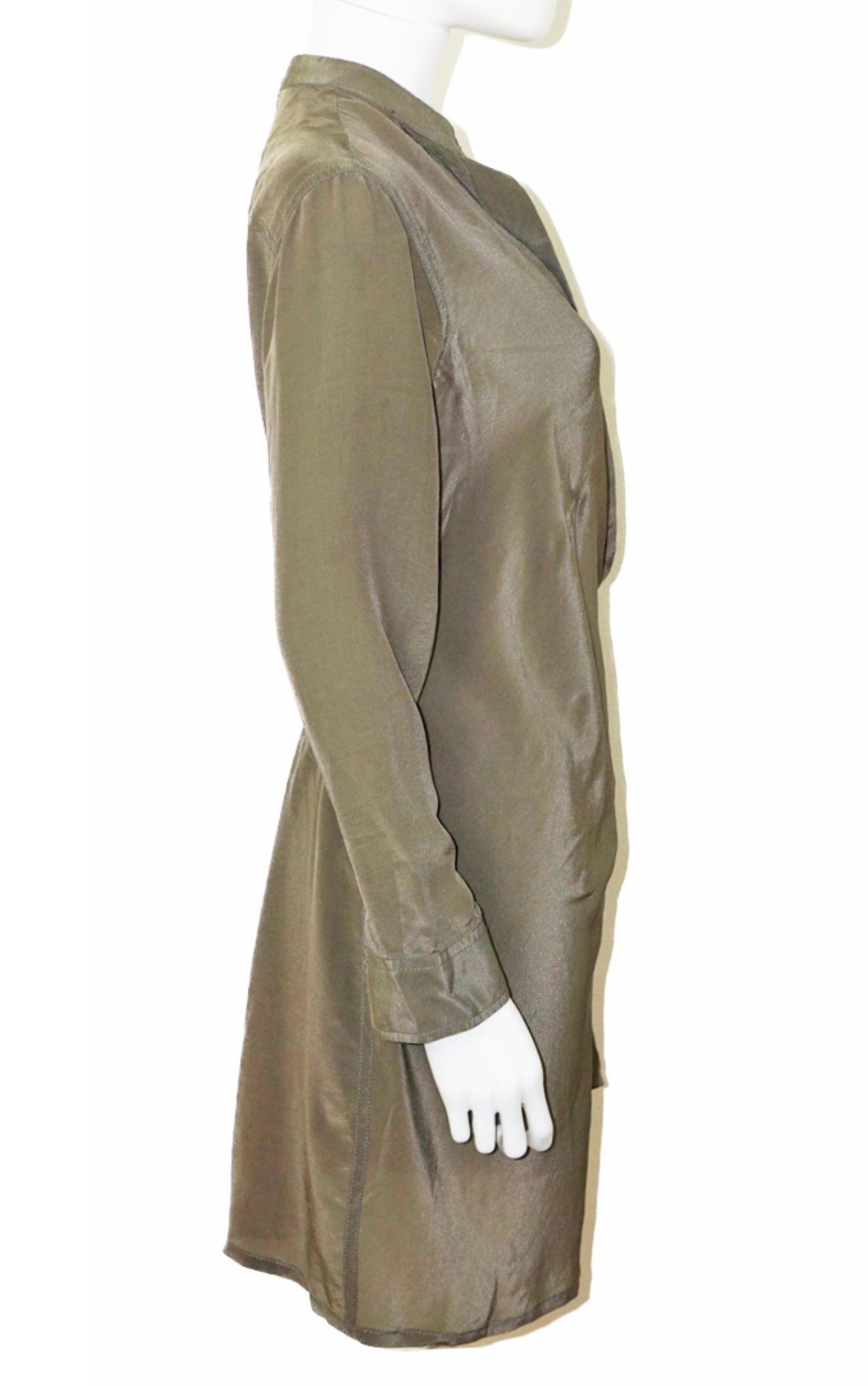 ALL SAINTS Khaki Asymmetrical Drape Mini Dress resellum