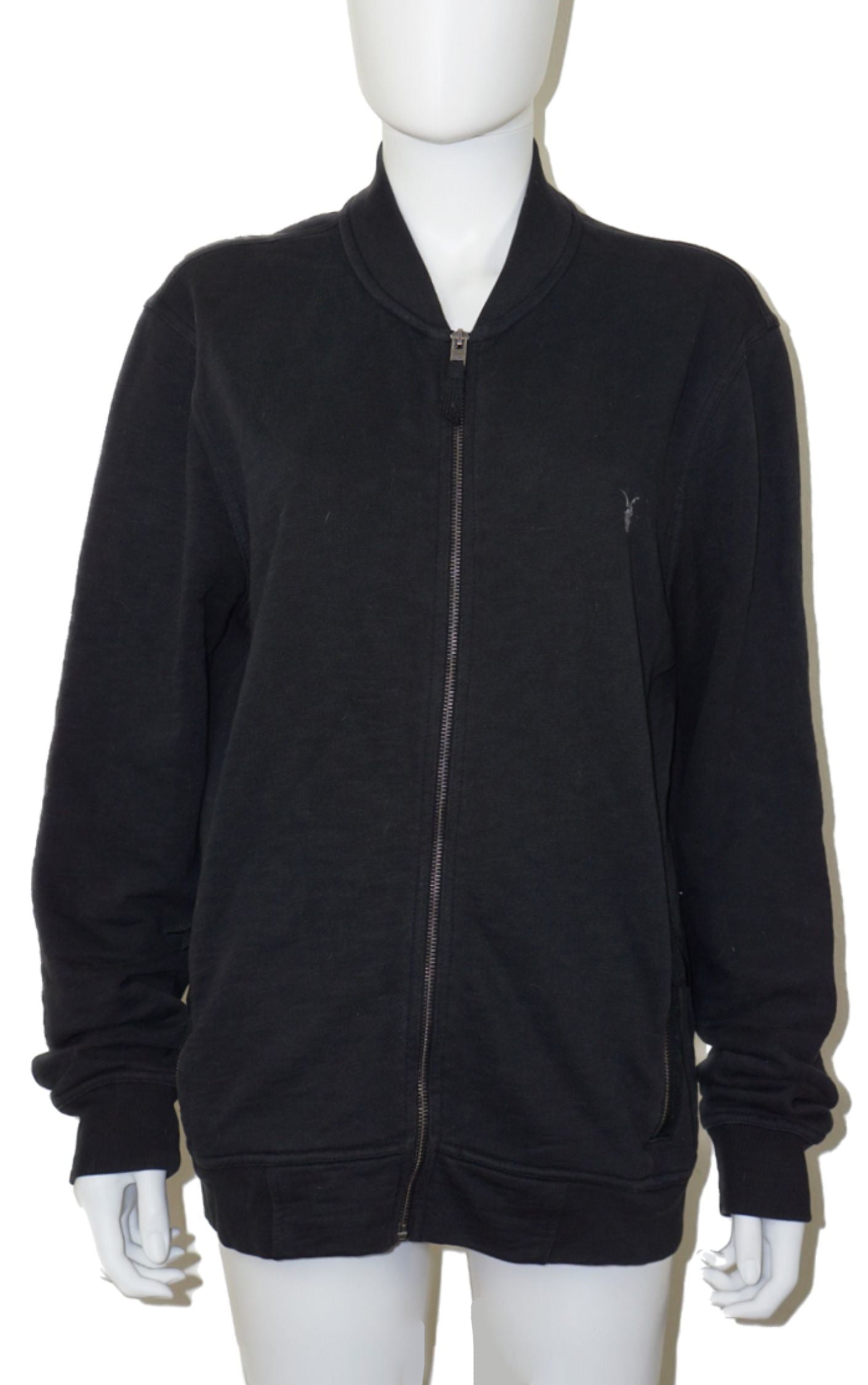 ALL SAINTS Logo Black Zip Up Sweater Jacket resellum