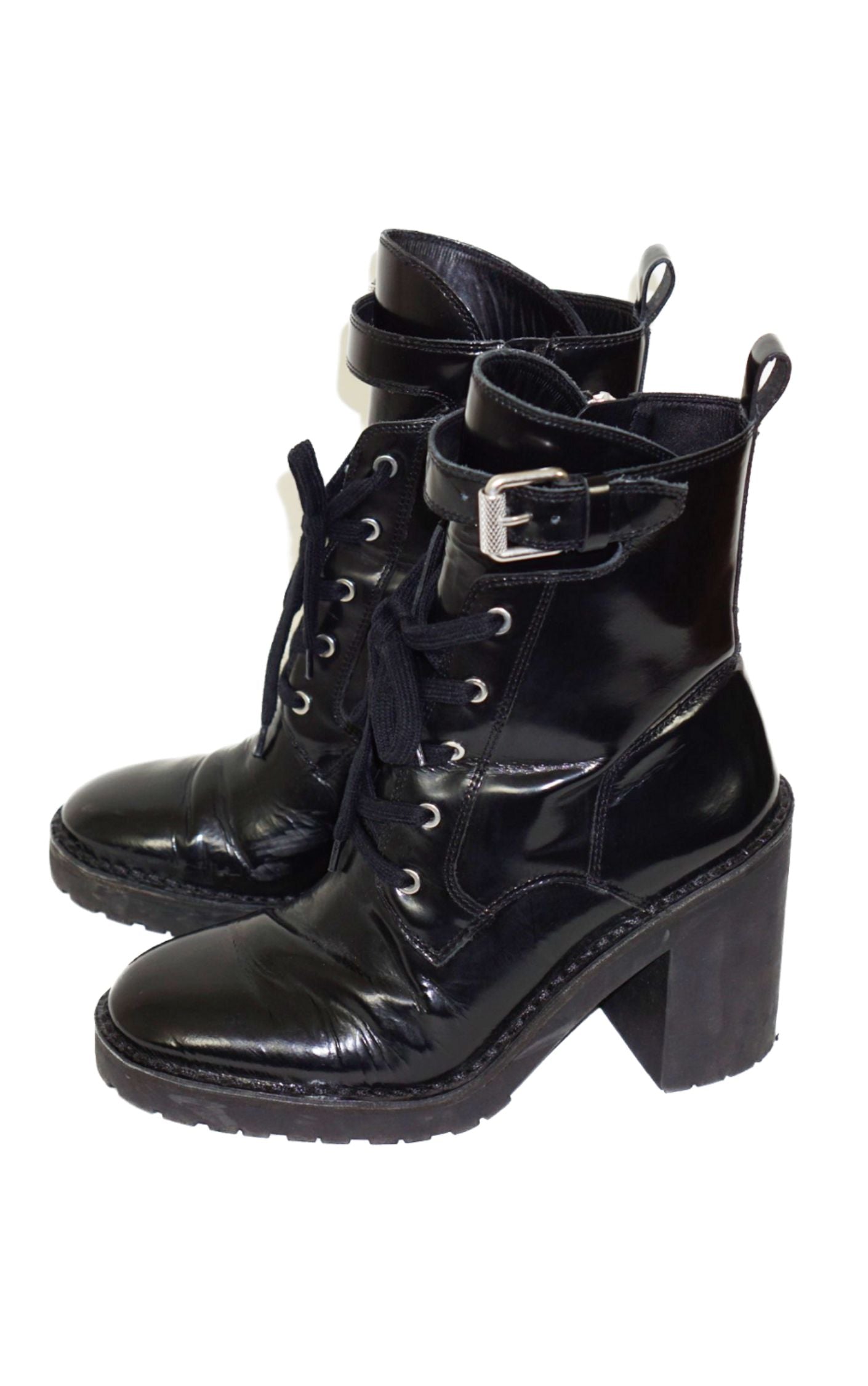 ALL SAINTS ALLSANITS Casey Heeled Leather Combat Boots resellum