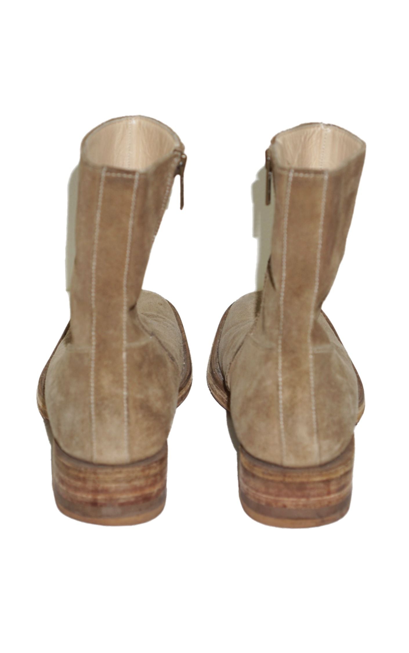 ANN DEMEULEMEESTER Suede Square Toe Boots resellum