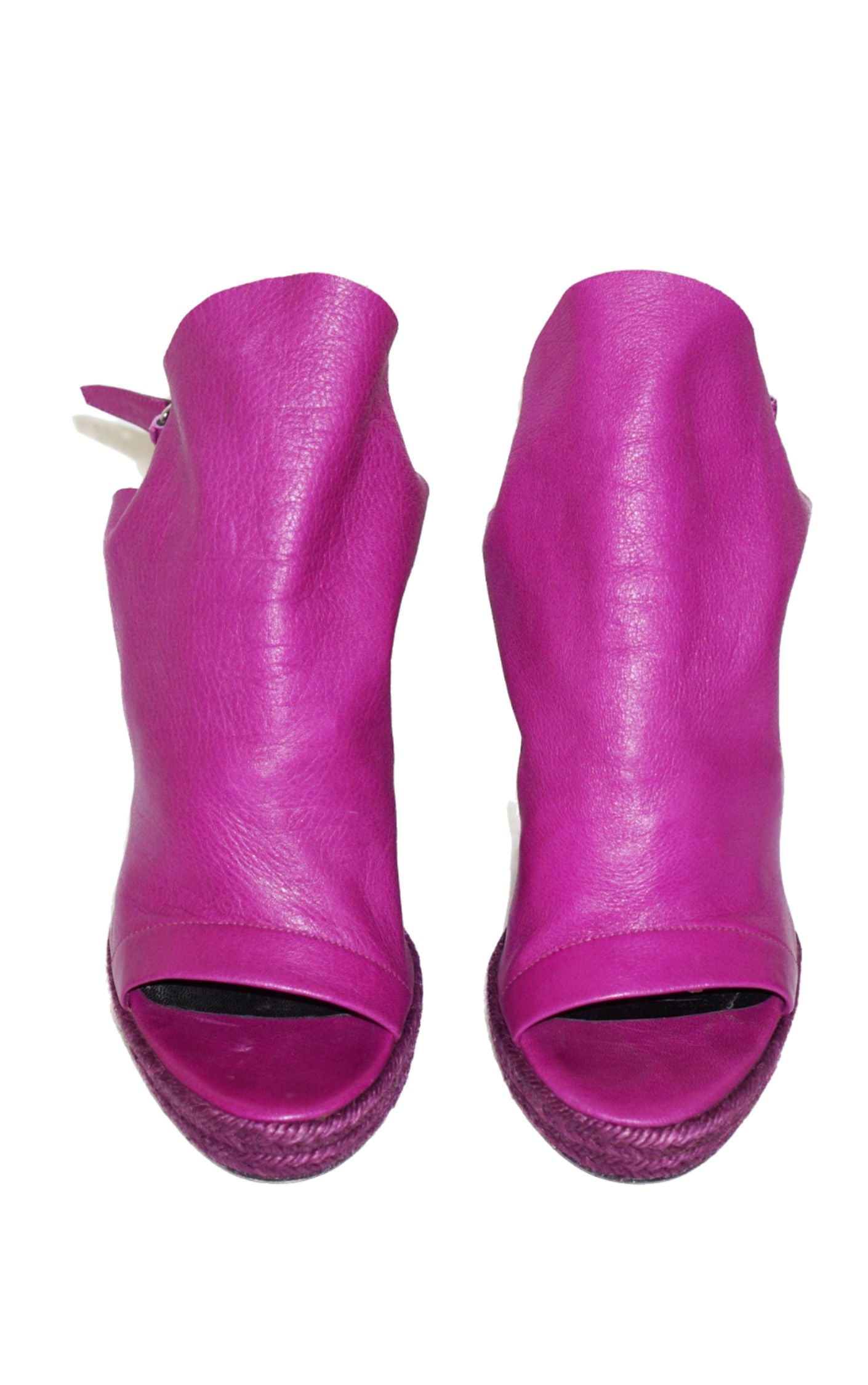 BALENCIAGA Fuchsia Pink Ns Wedge Sandals resellum