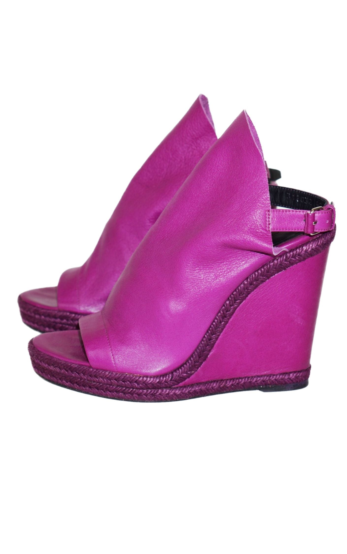 BALENCIAGA Fuchsia Pink Ns Wedge Sandals resellum