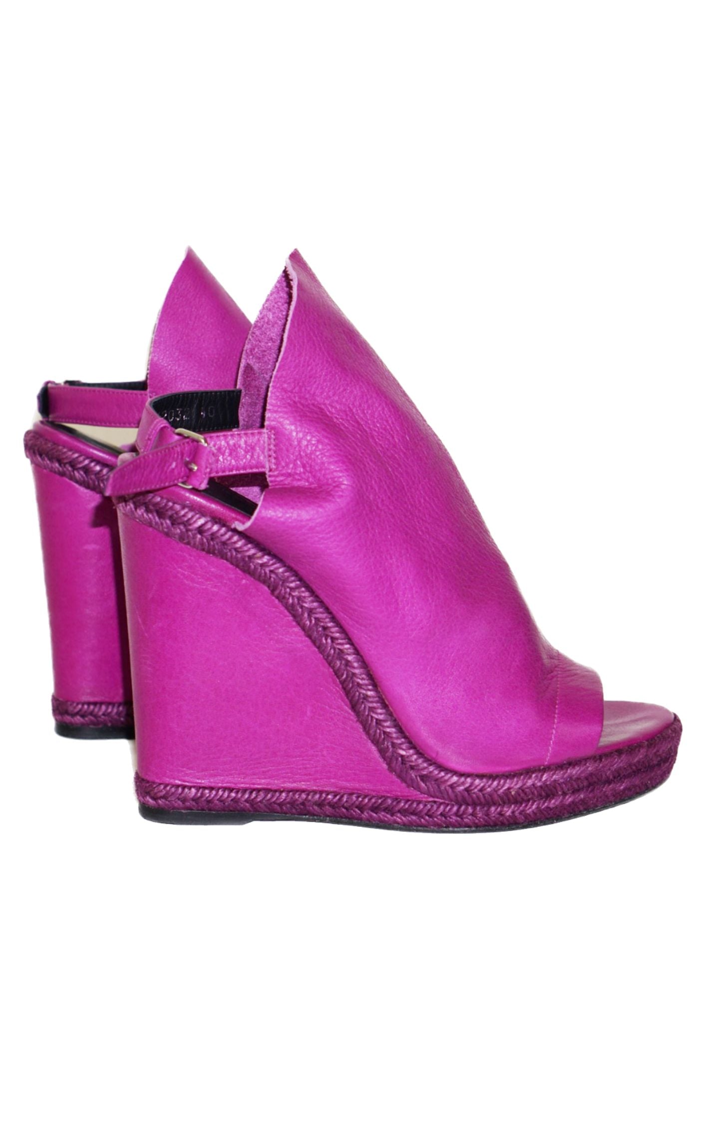BALENCIAGA Fuchsia Pink Ns Wedge Sandals resellum