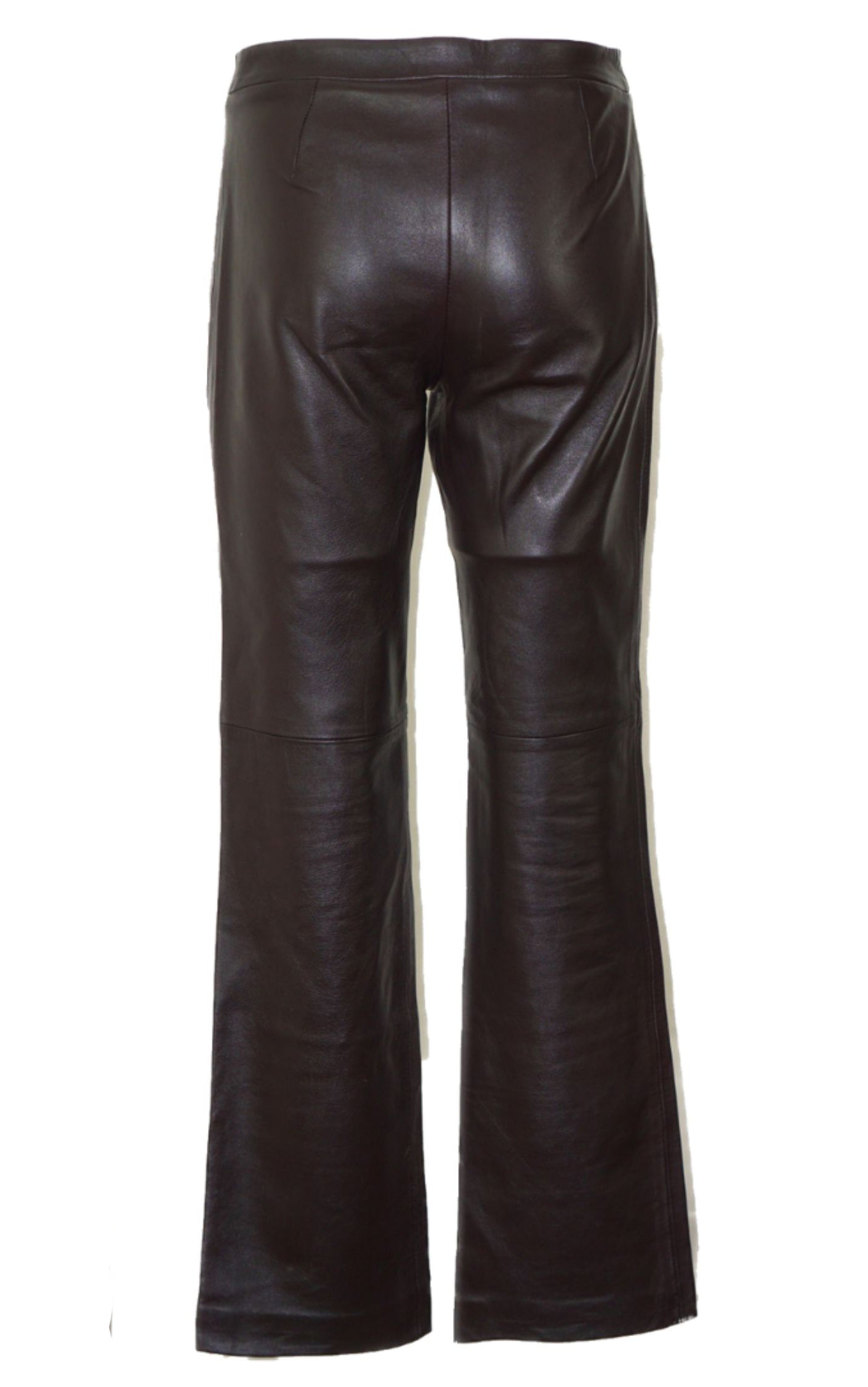 BCBG Real Leather Boot Cut Brown Pants resellum