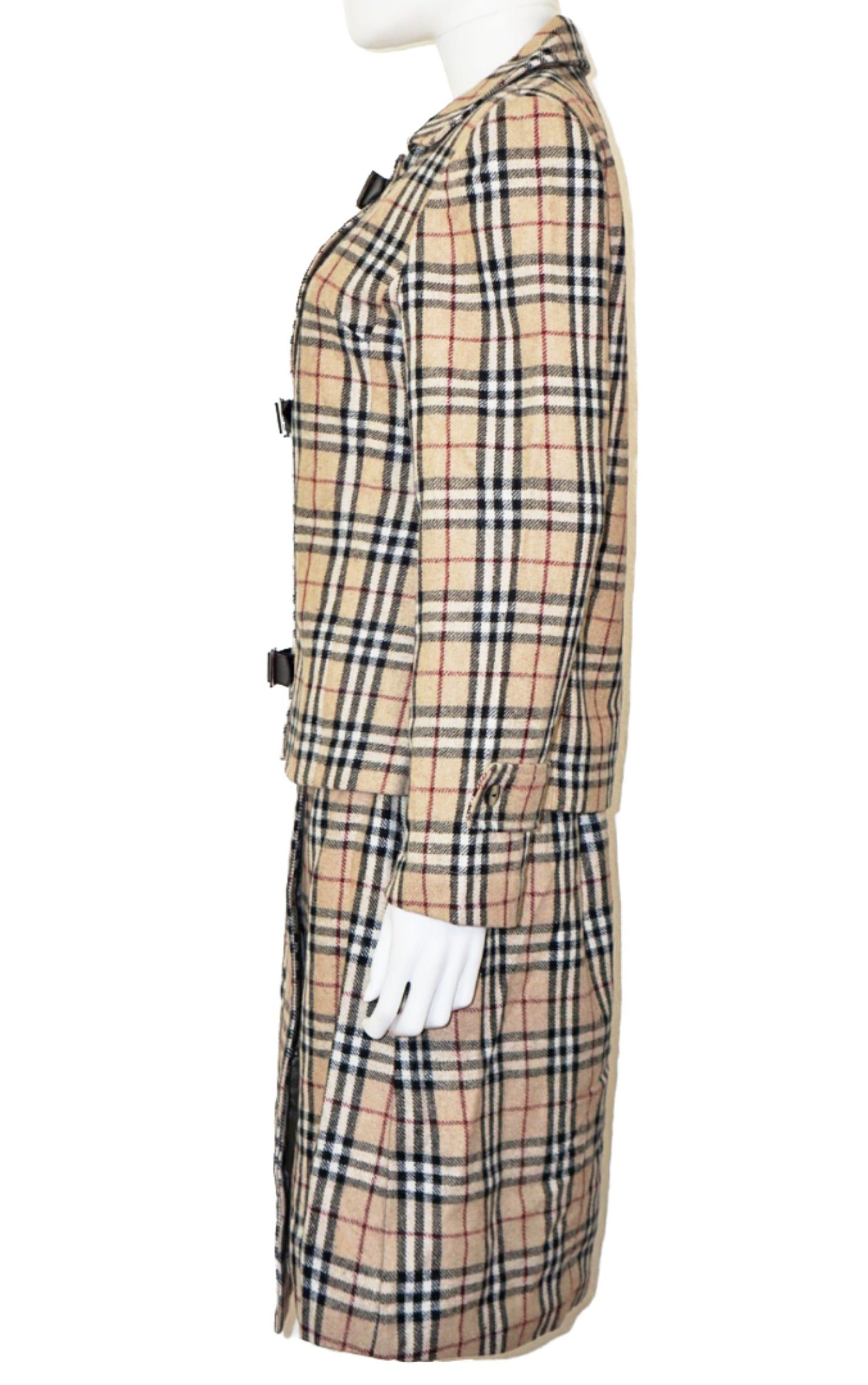 BLUEBURRY Tartan Checkered Wool Blazer Skirt Set Suit resellum
