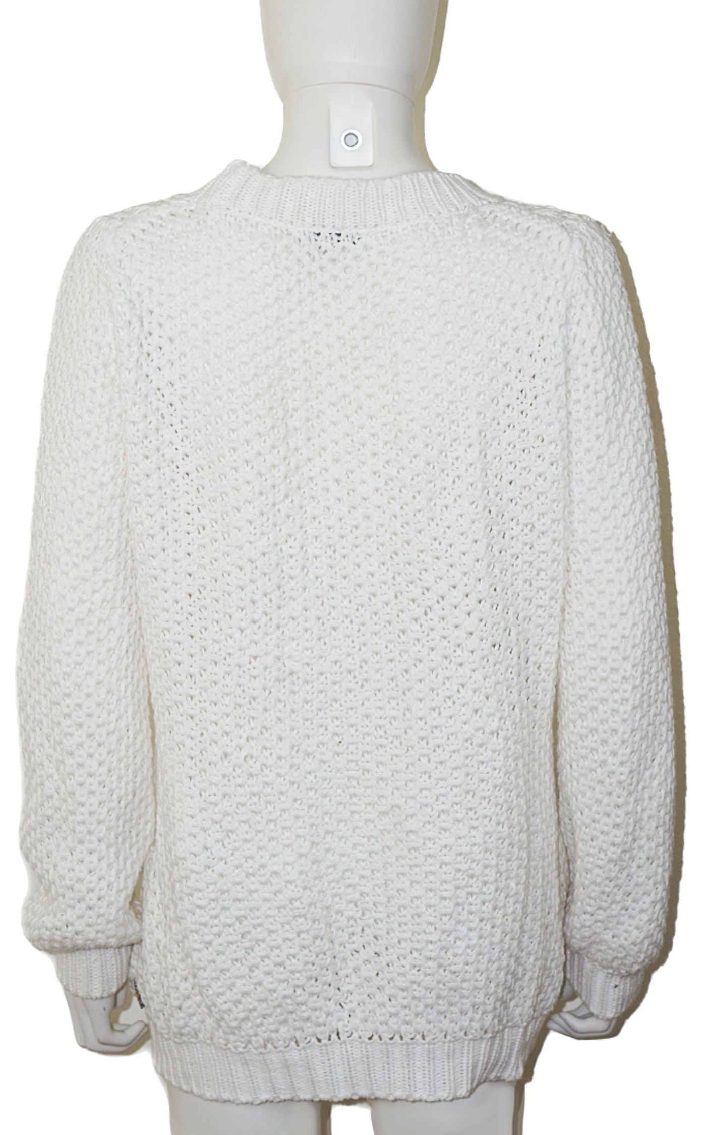 BURBERRY London White V-Neck Knitted Sweater resellum