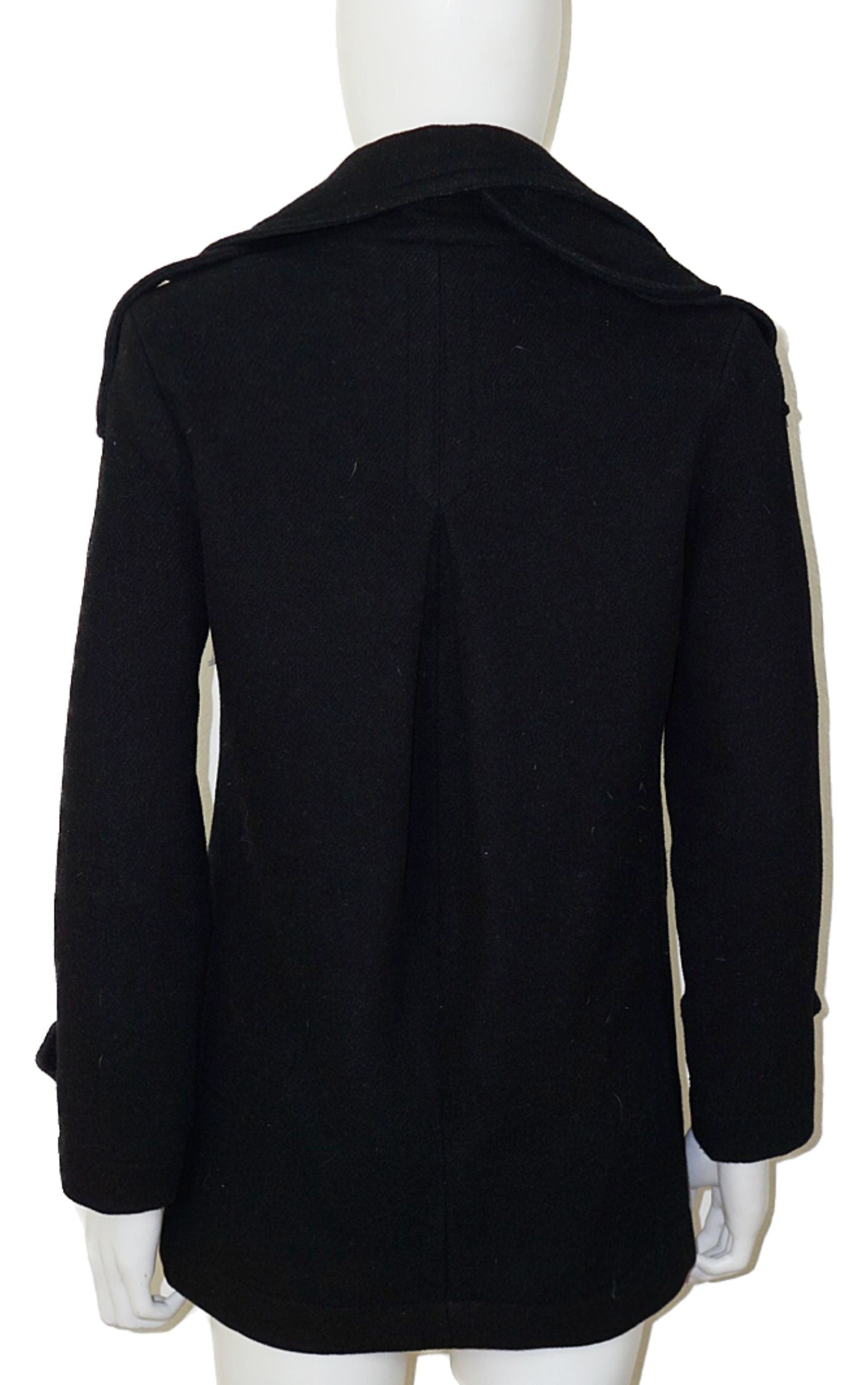 BURBERRY Brit Black Double Breasted Wool Jacket resellum