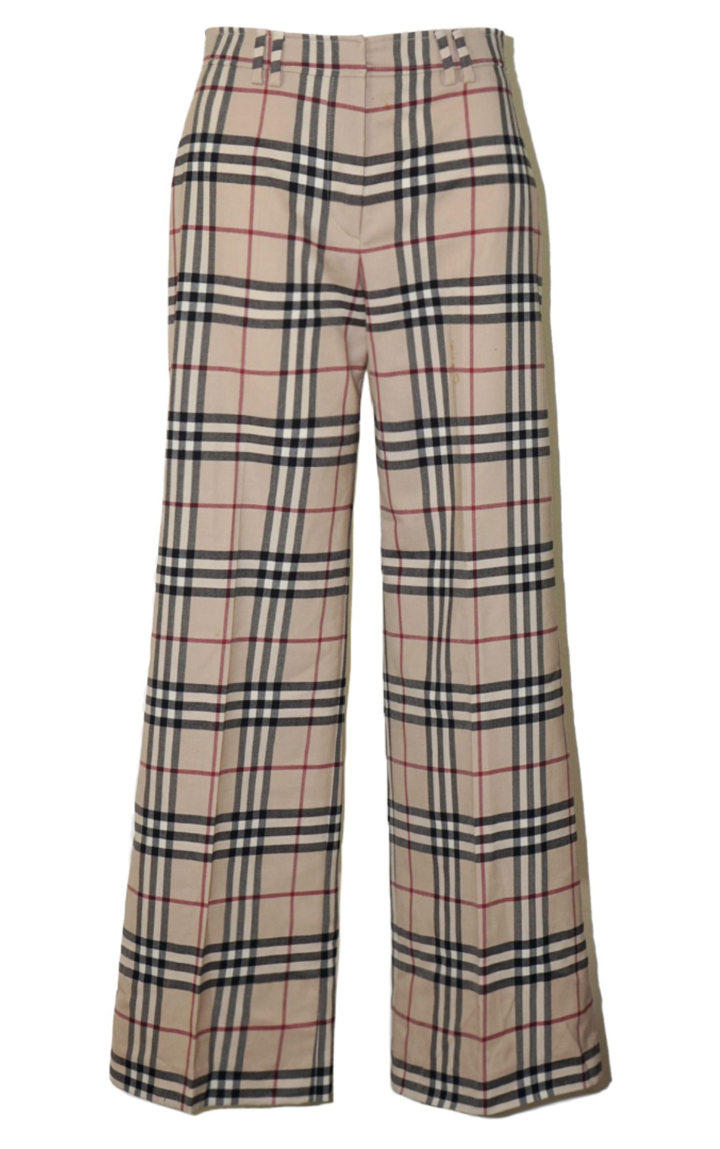 BURBERRY London Tartan Plaid Wide Leg Pants resellum