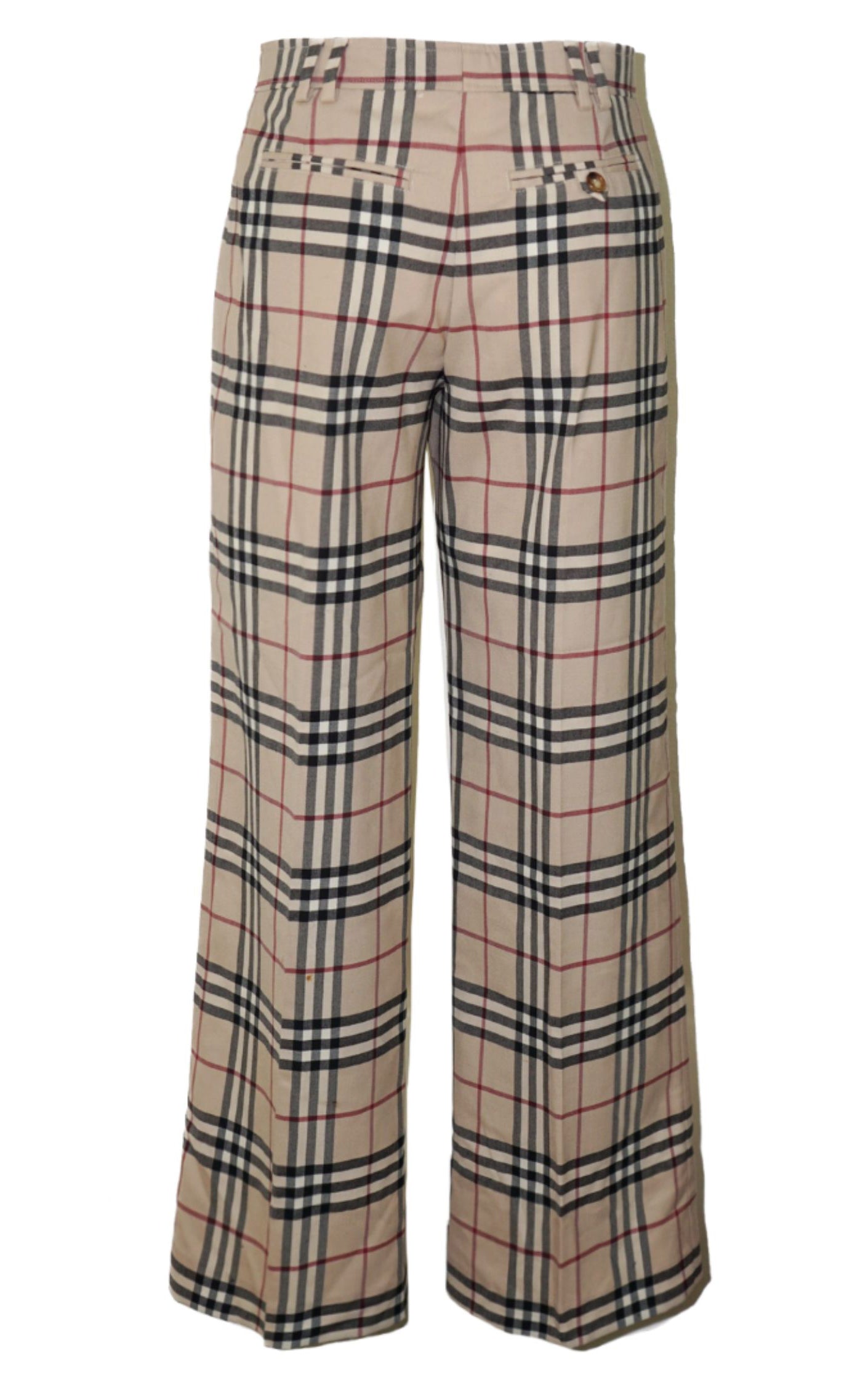 BURBERRY London Tartan Plaid Wide Leg Pants resellum