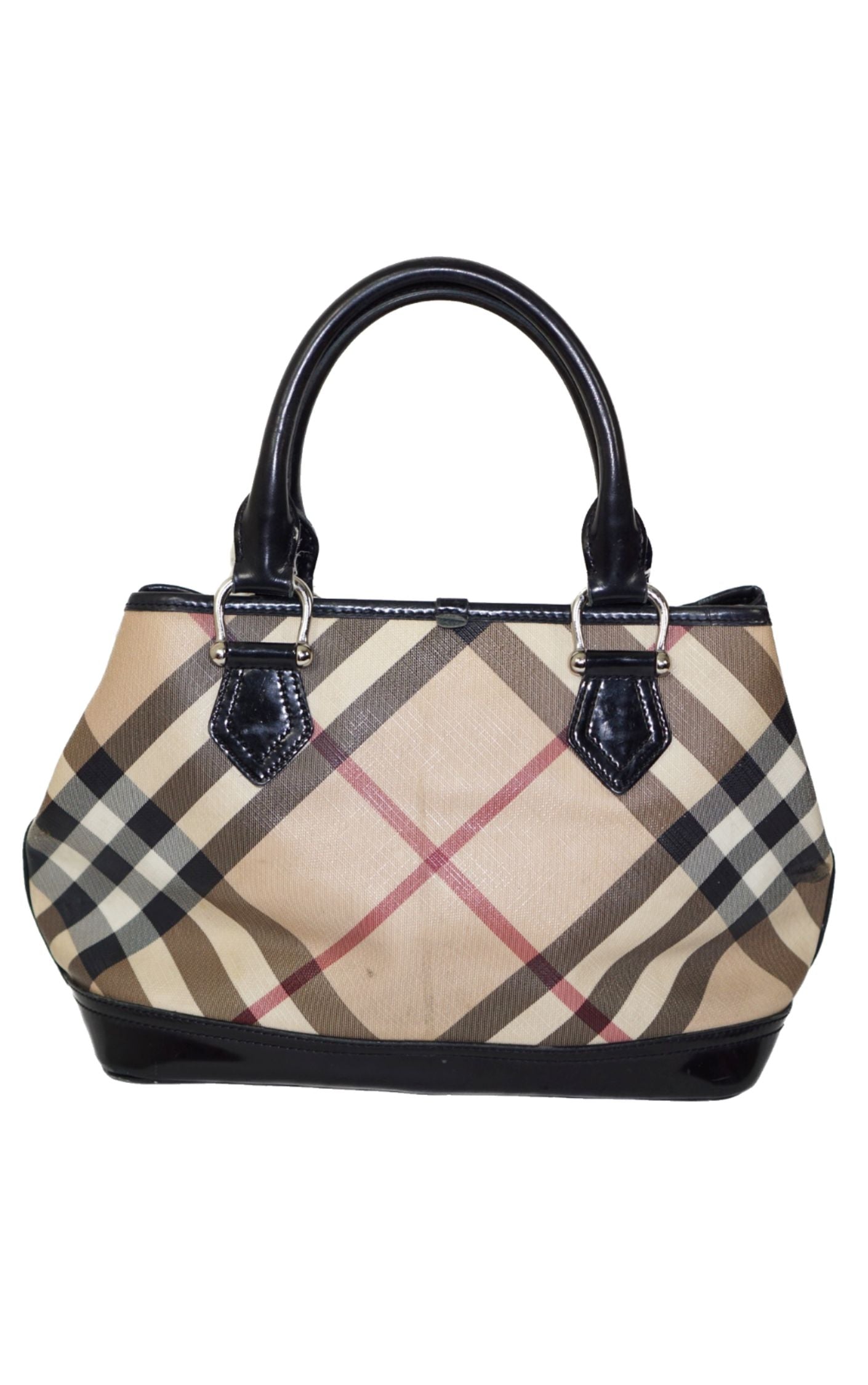 BURBERRY Prorsum Y2K Tartan Leather Handbag Purse