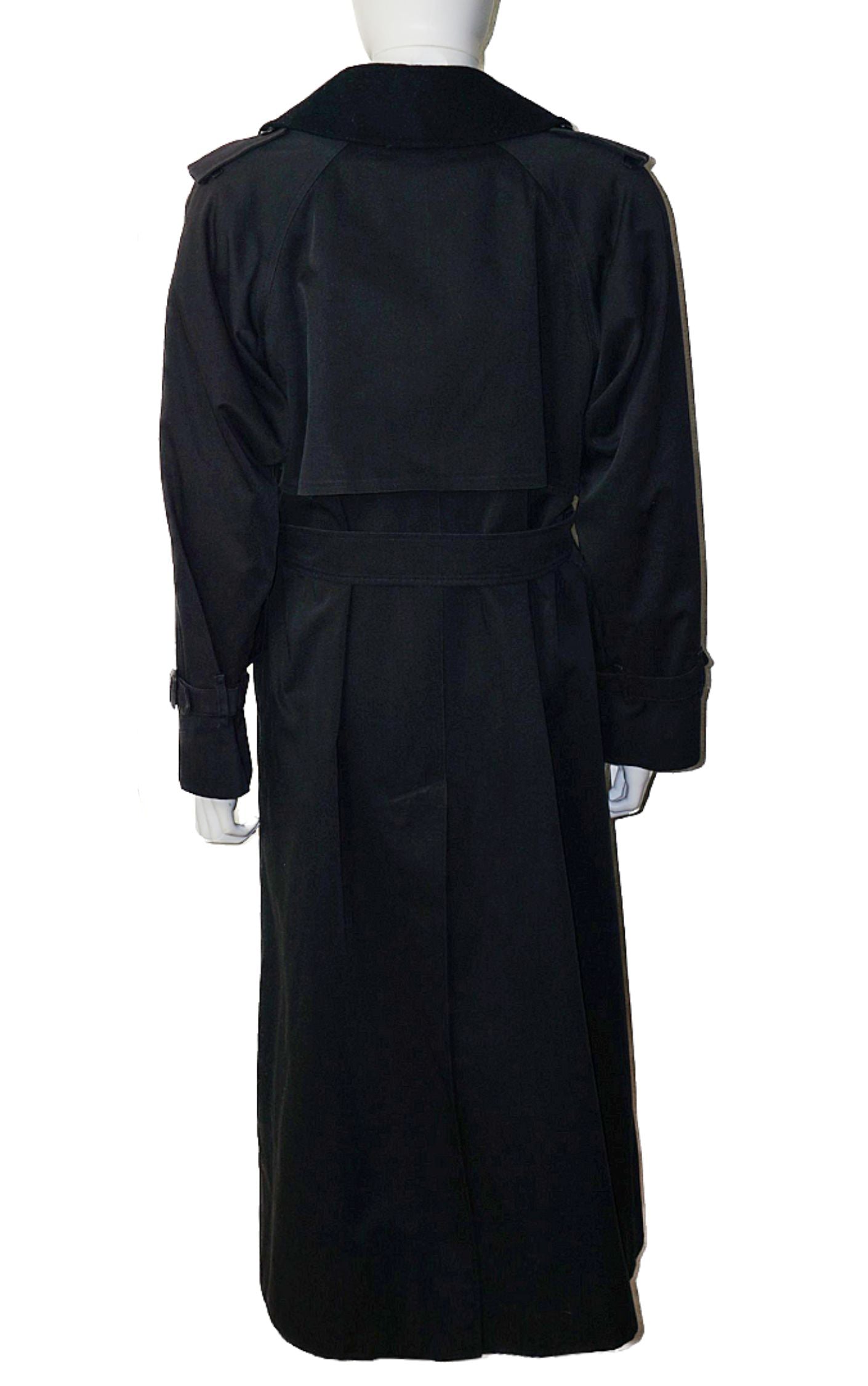 BURBERRY Vintage Black Double Breasted Trench Coat resellum