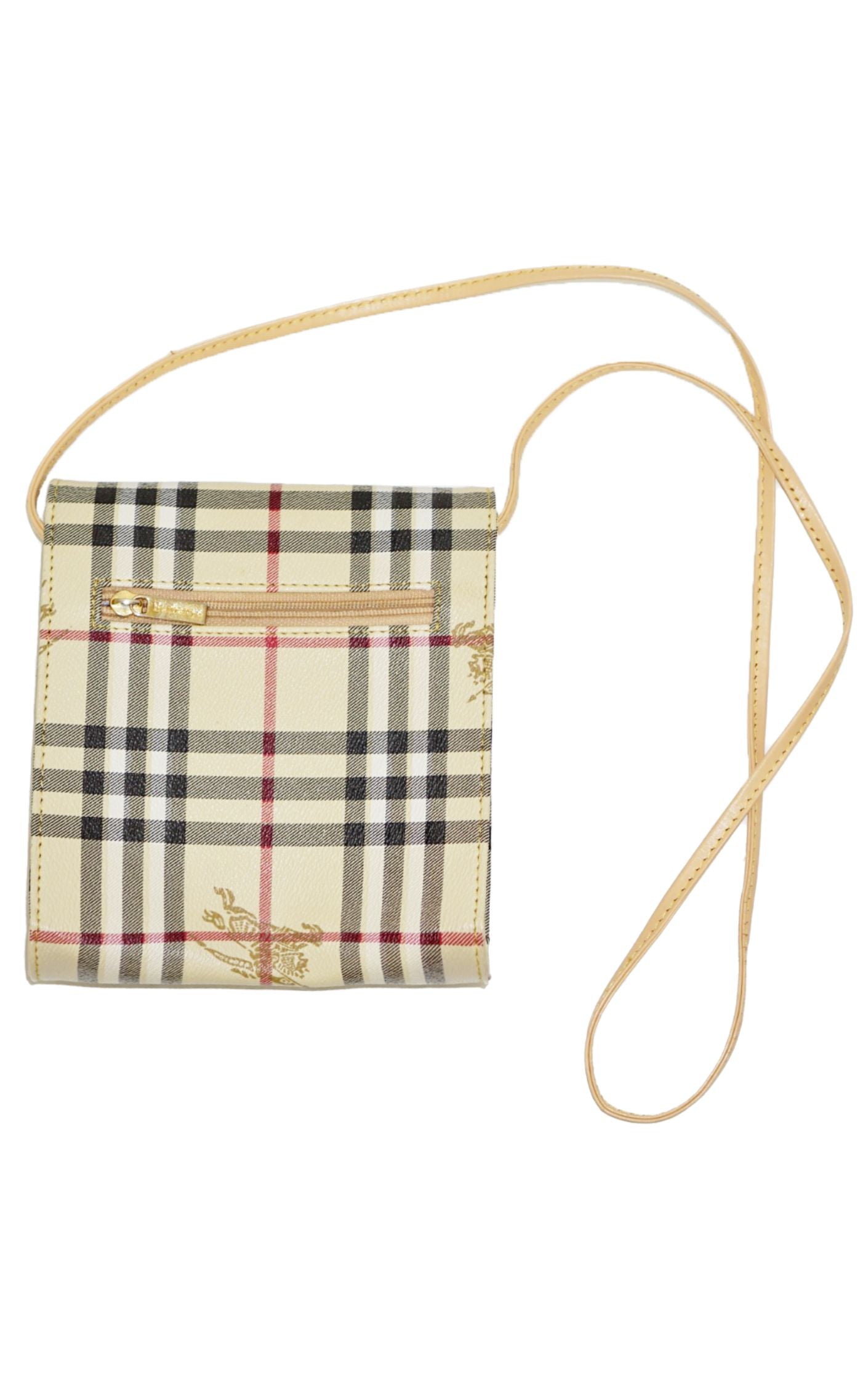 BURBERRY Vintage Logo Knight Tartan Wallet Bag resellum