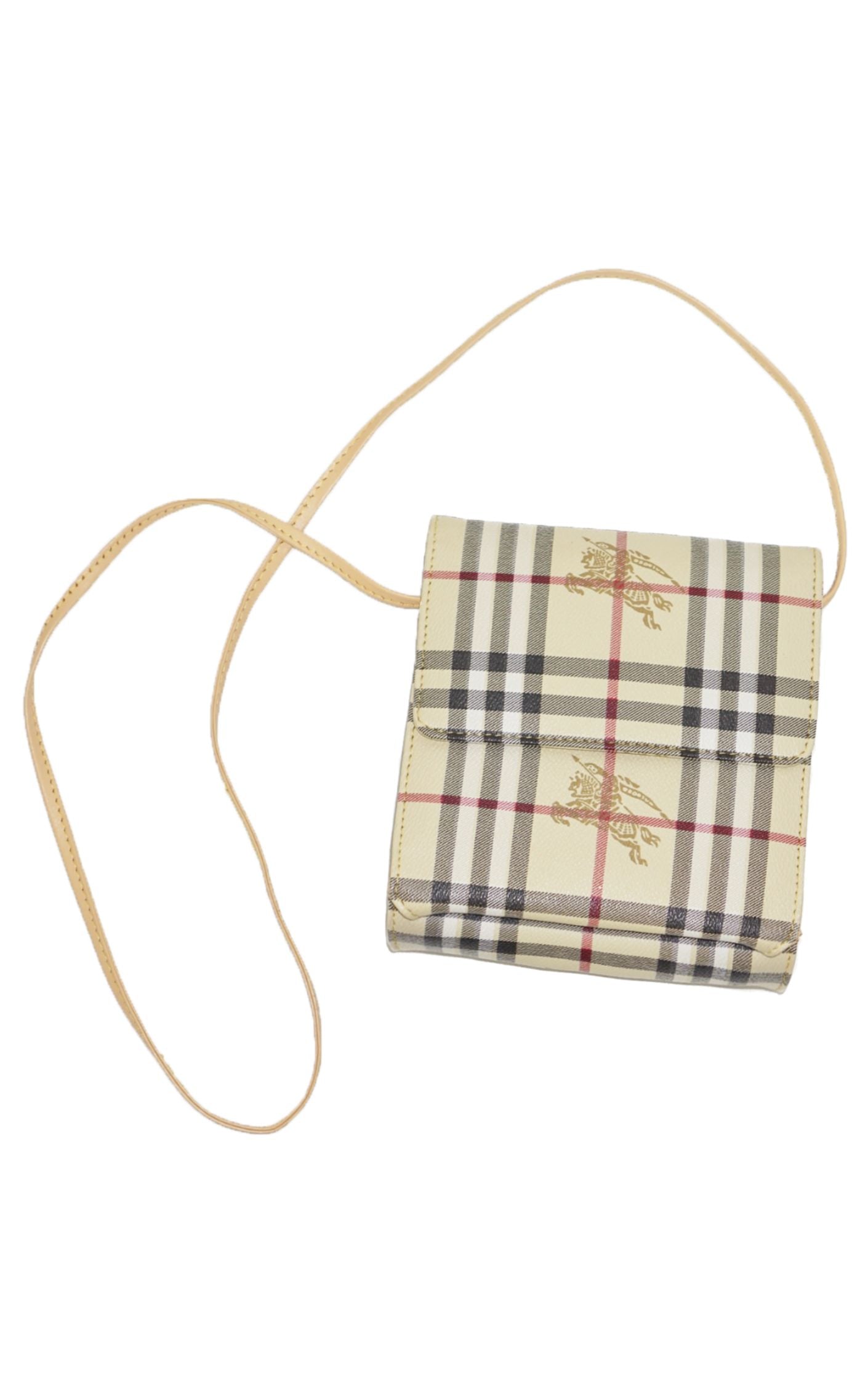 BURBERRY Vintage Logo Knight Tartan Wallet Bag resellum