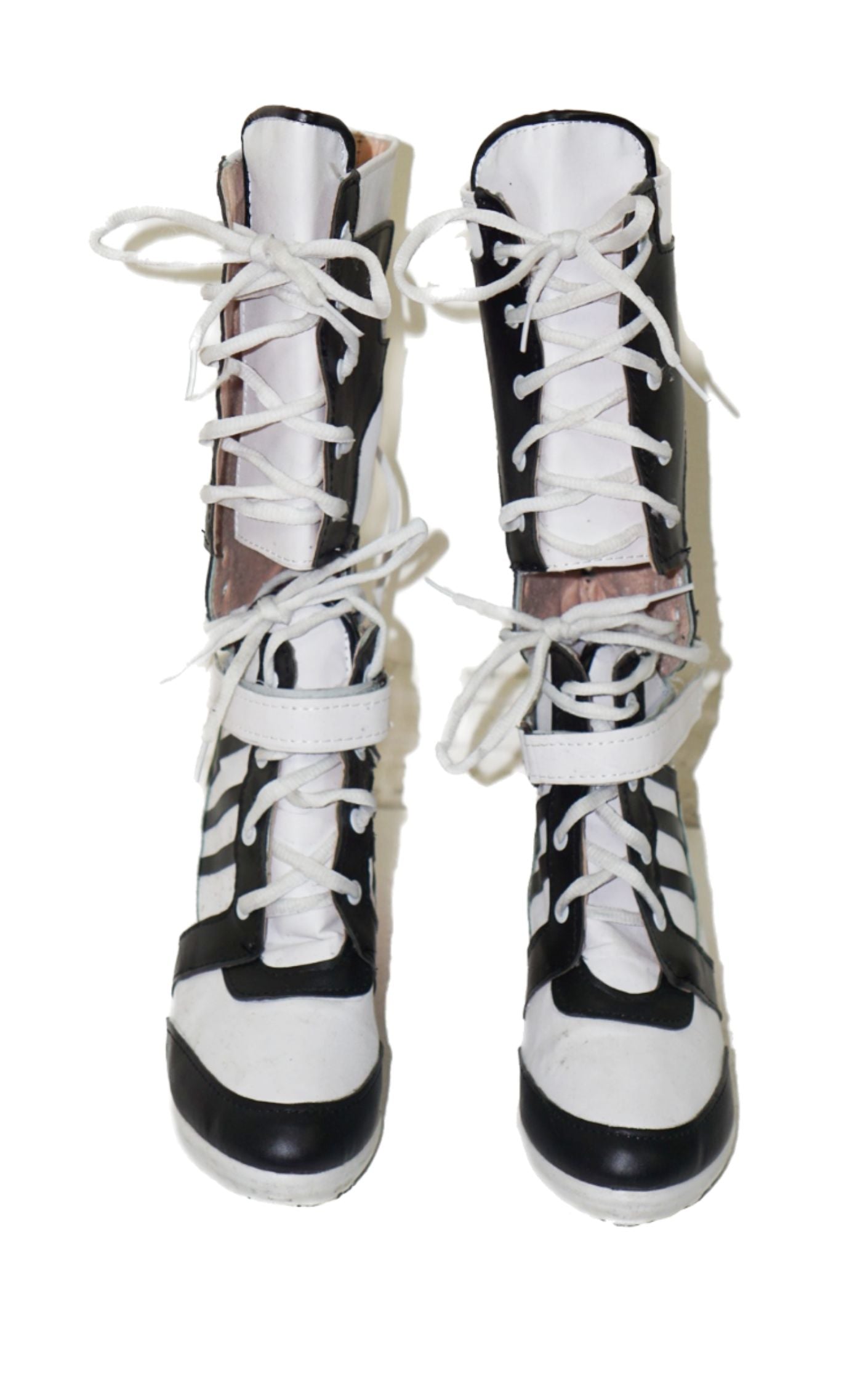 Baseball Style Heeled Lace Up Boots resellum