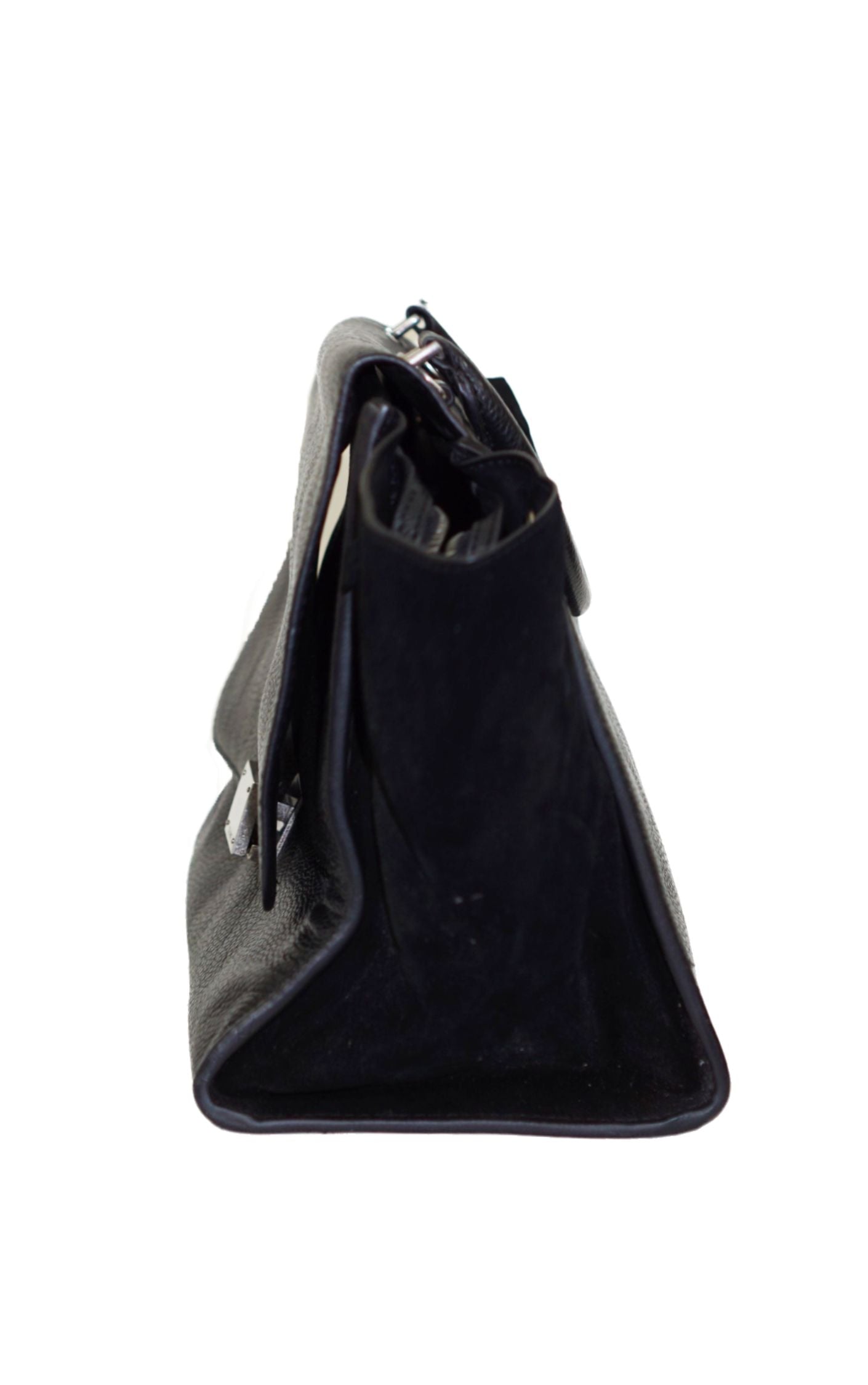 CÉLINE Trapeze Calfskin Black Leather Shoulder Bag resellum