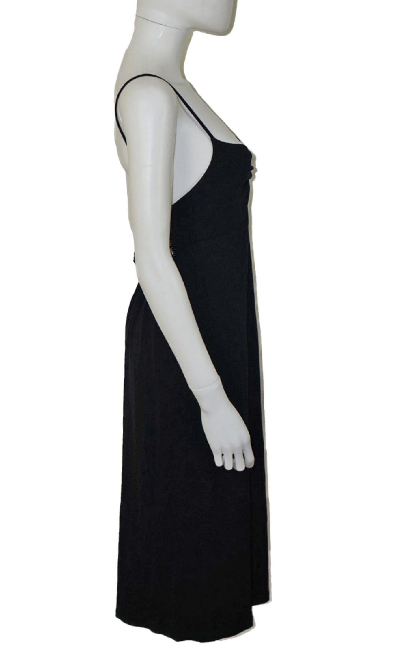 CELINE Open Back Stones Straps Cocktail Dress