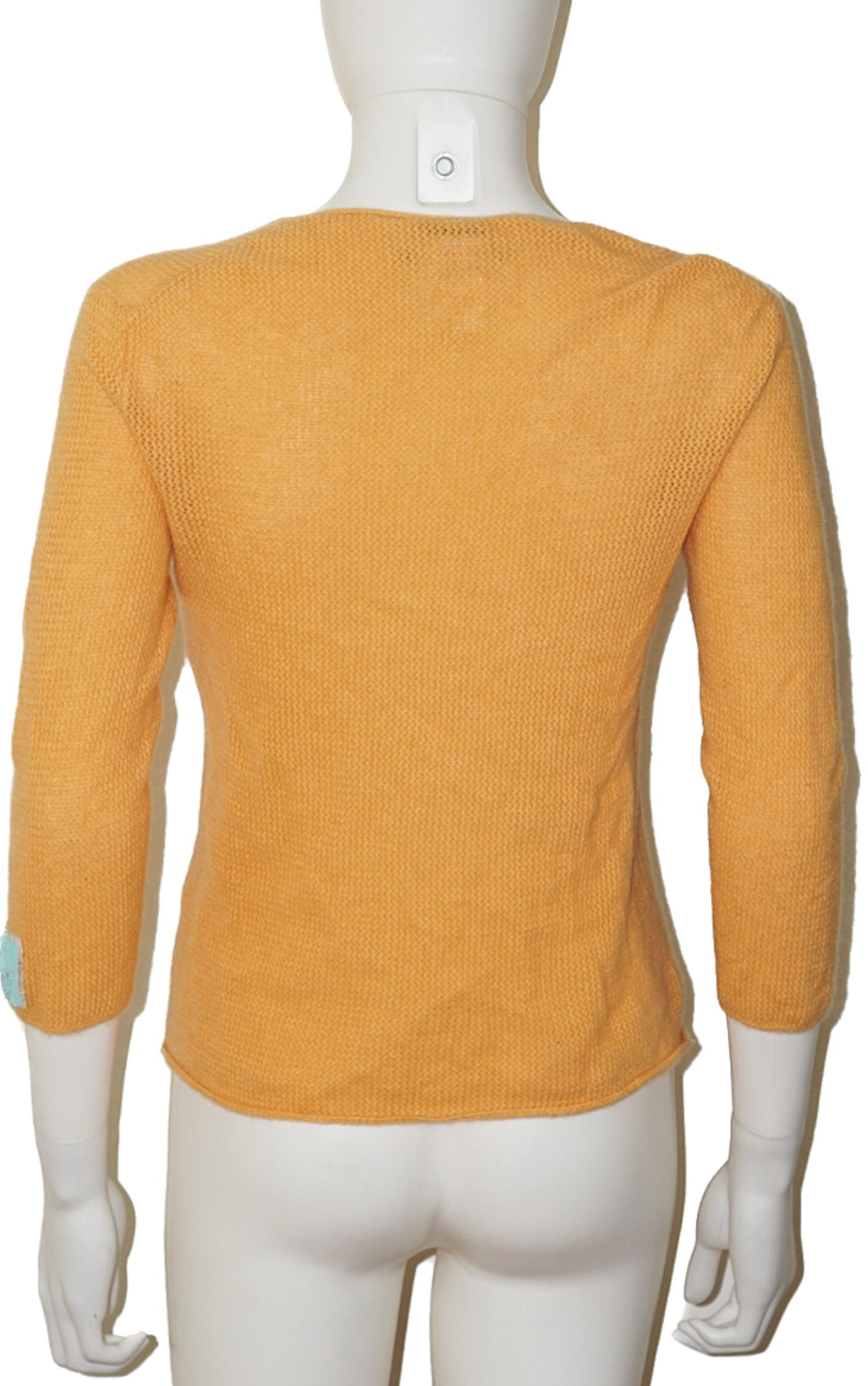 CHANEL Vintage Coco Cuba Knit Cashmere Orange Sweater resellum
