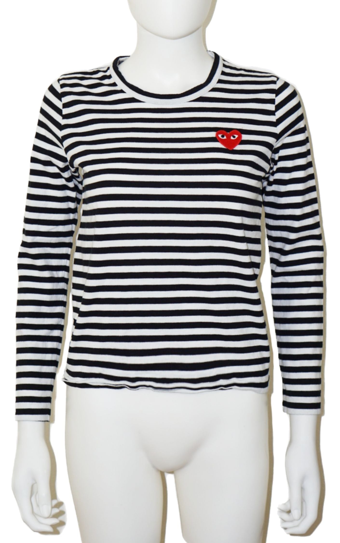 COMME DES GARÇONS Play Striped Long Sleeve Shirt resellum
