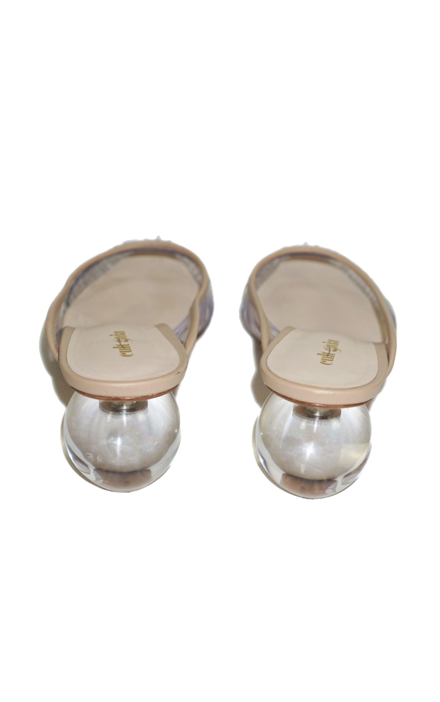 CULT GAIA Alia Clear Round Heel Mules resellum