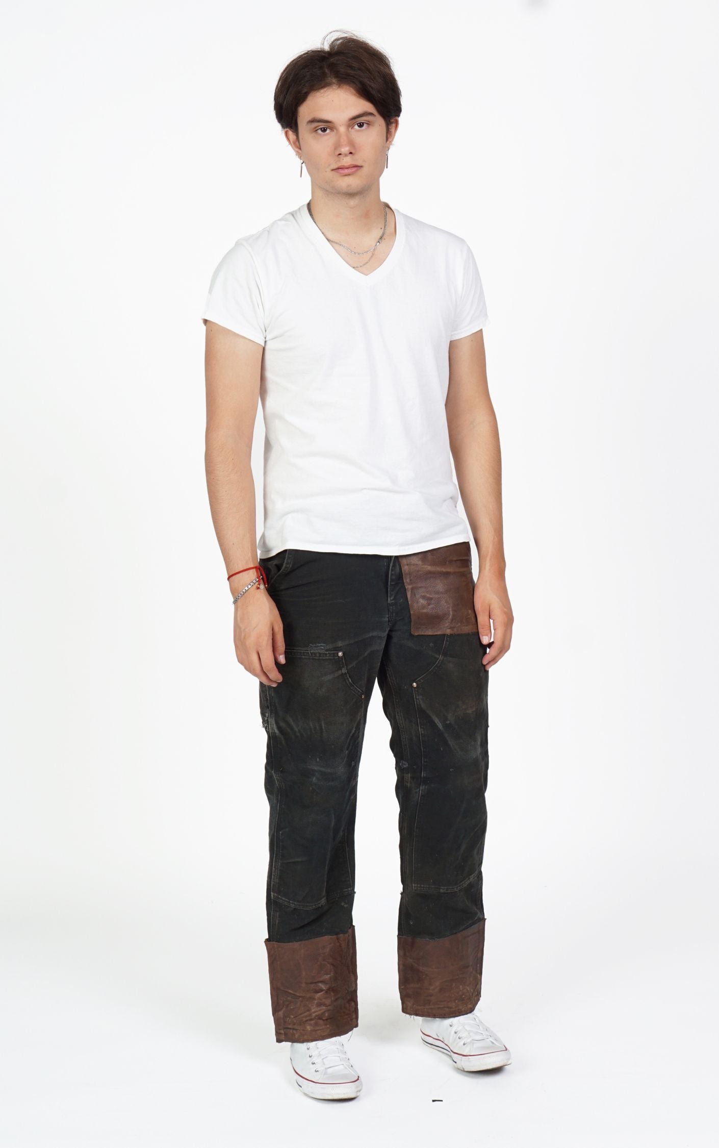CARHARTT Vintage Cargo Leather Patches Distressed Jeans resellum